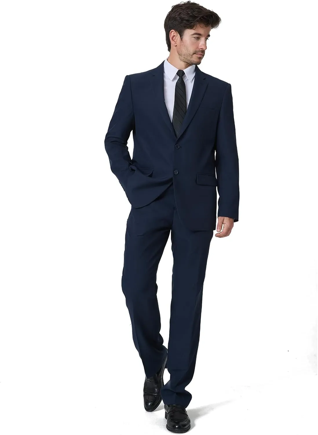2 Piece Men's Suit Slim Fit Suits for Men, Two Button Blazer Dress Business Wedding Party Jacket & Pants