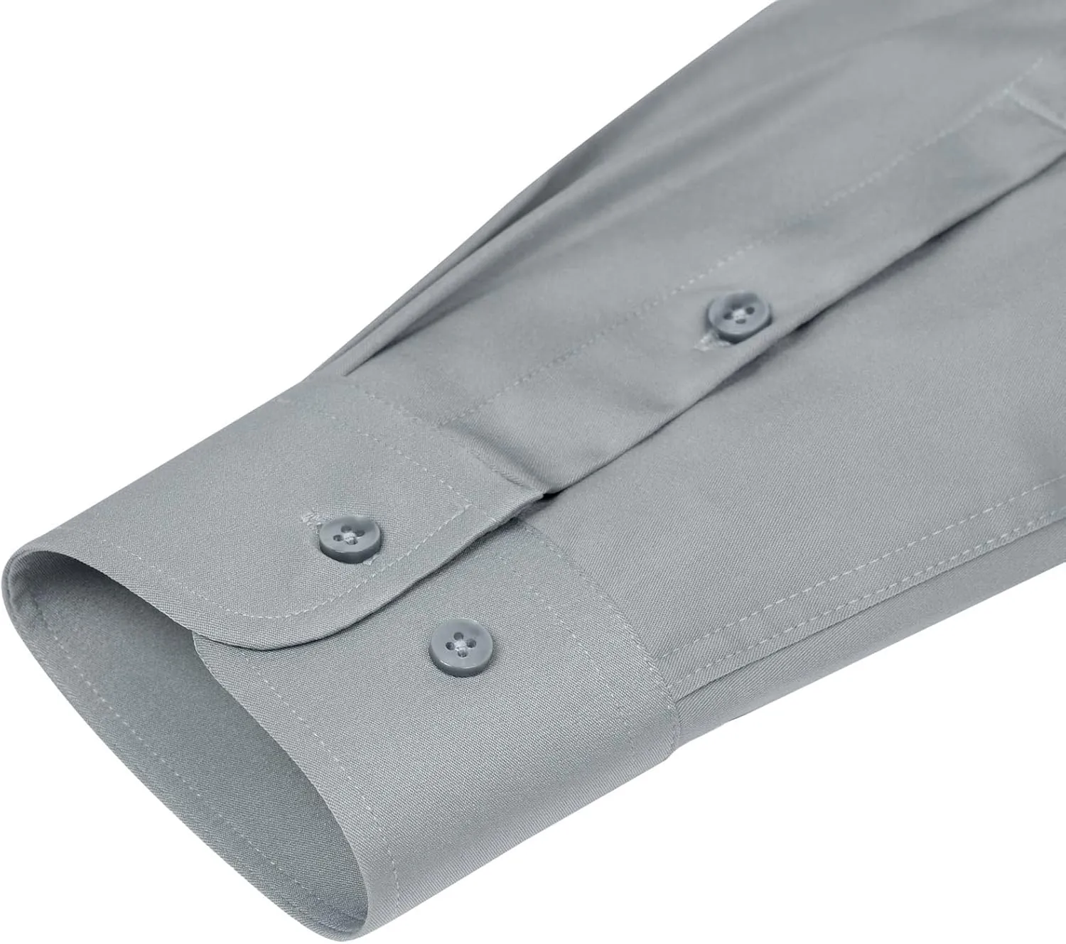 Alimens & Gentle Men's Dress Shirts Long Sleeve Wrinkle-Free Stretch Shirts Solid Formal Button Down Shirt with Pocket