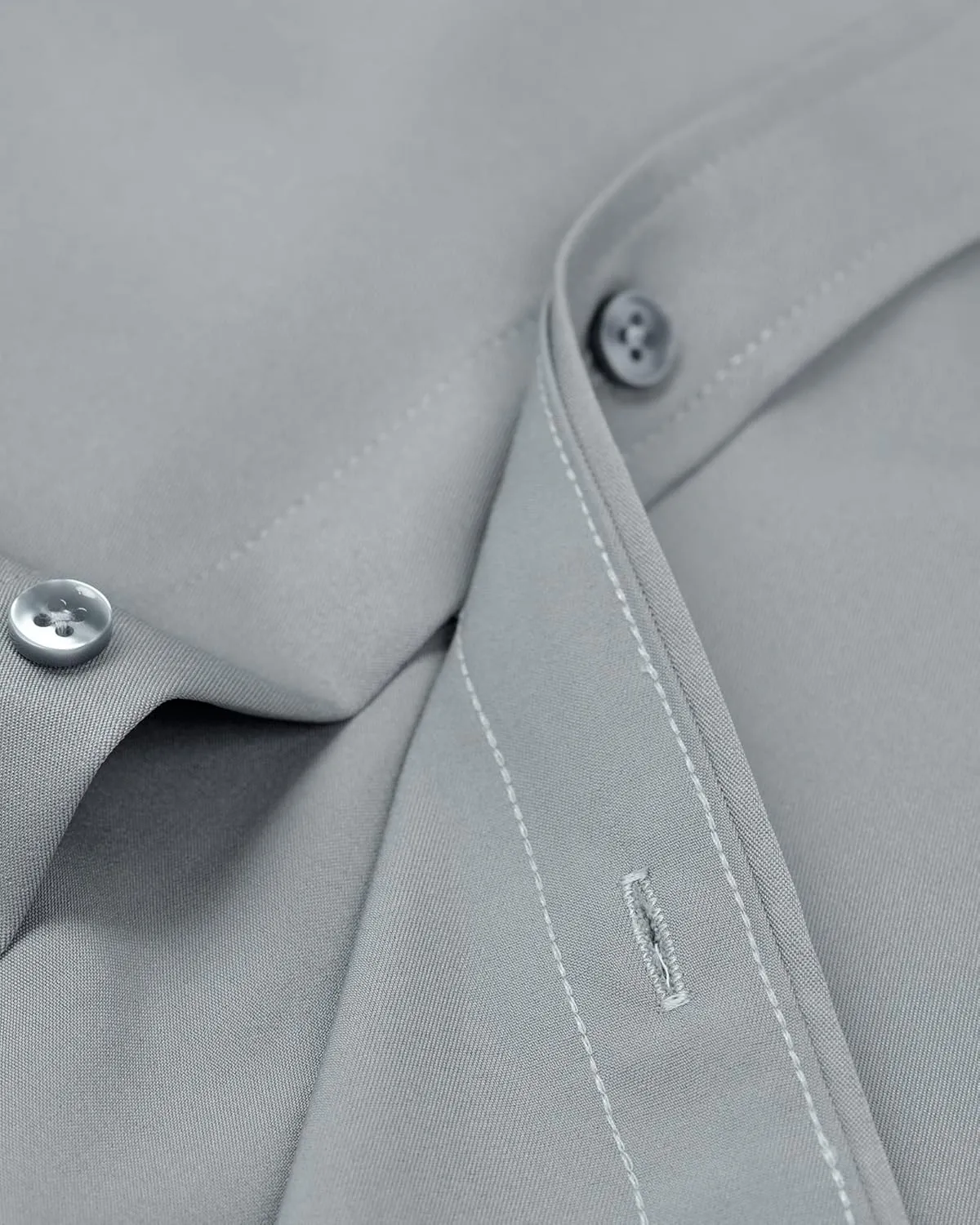 Alimens & Gentle Men's Dress Shirts Long Sleeve Wrinkle-Free Stretch Shirts Solid Formal Button Down Shirt with Pocket