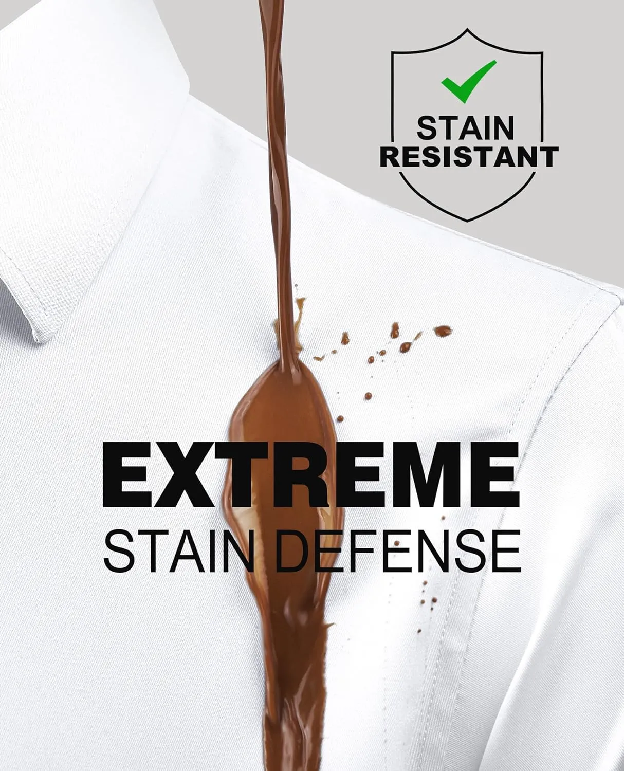 Alimens & Gentle Slim Fit Mens Dress Shirts for Men Button Down Long Sleeve Dress Shirts Wrinkle Free Formal Stain Proof
