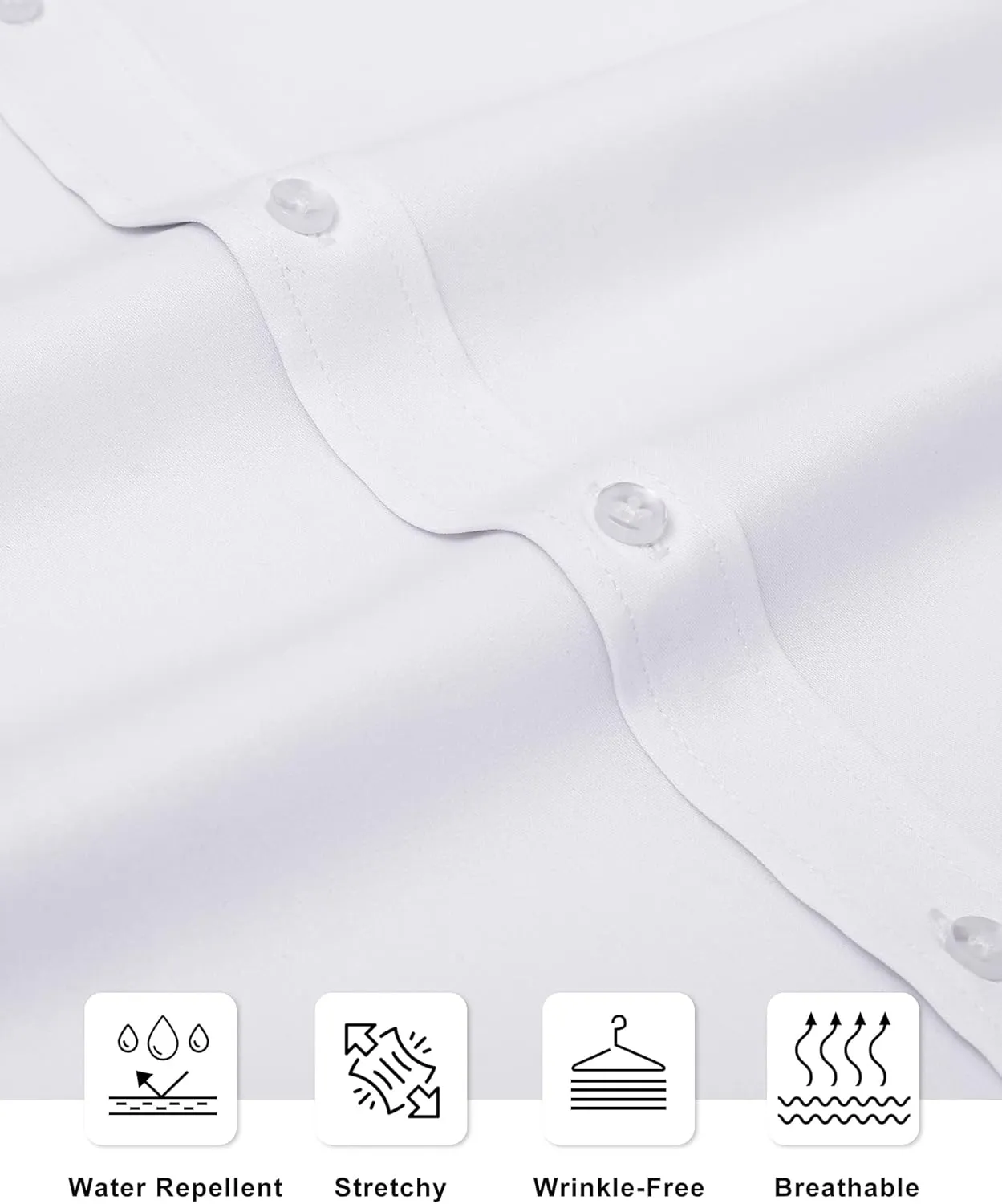 Alimens & Gentle Slim Fit Mens Dress Shirts for Men Button Down Long Sleeve Dress Shirts Wrinkle Free Formal Stain Proof