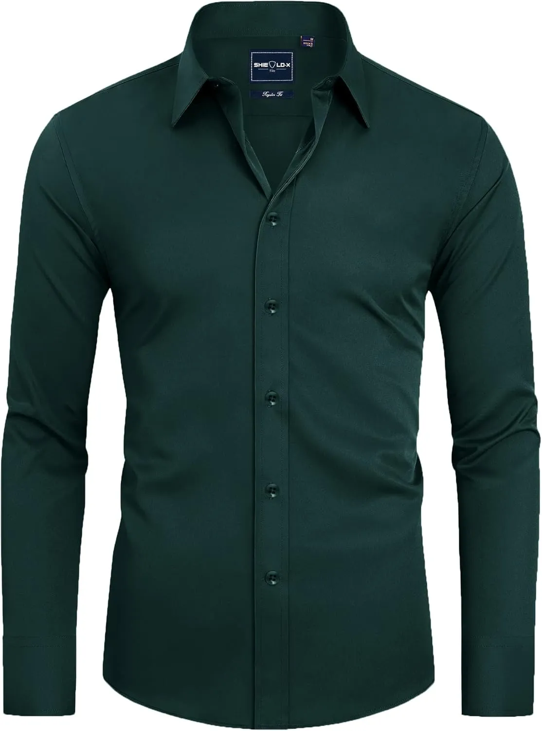 Alimens & Gentle Slim Fit Mens Dress Shirts for Men Button Down Long Sleeve Dress Shirts Wrinkle Free Formal Stain Proof