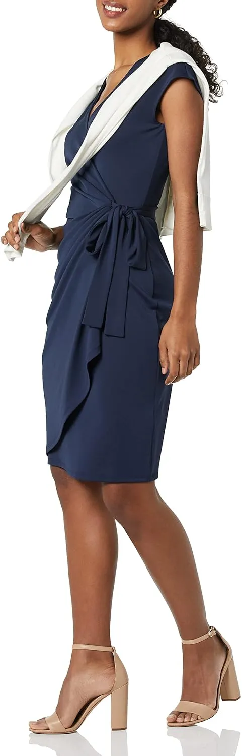 Amazon Essentials Women's Classic Cap Sleeve Wrap Dress (Available in Plus Size)