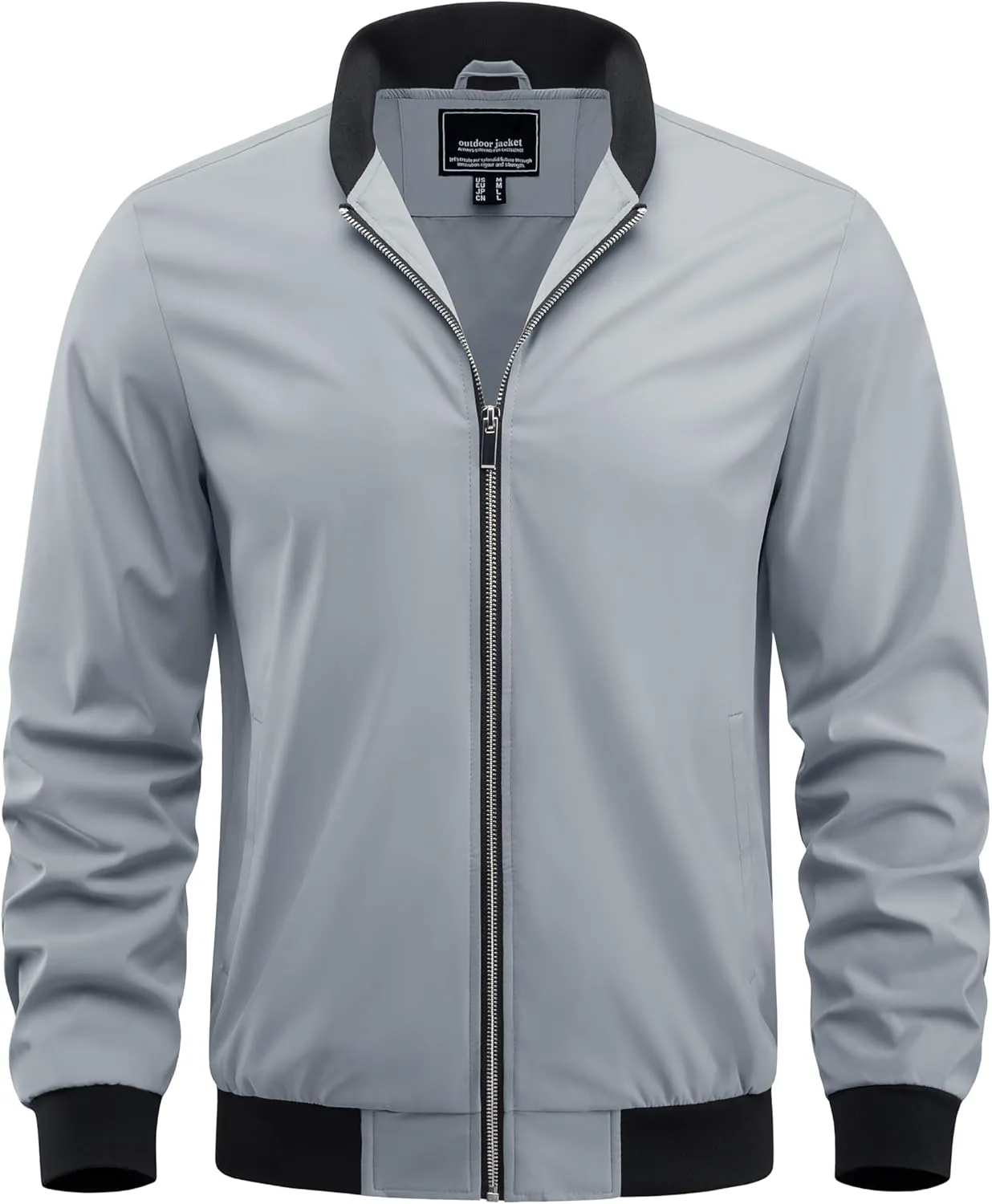 BIYLACLESEN Men's Lightweight Bomber Jackets Windbreaker Jackets Casual Fashion Jackets Zip Up Coats with Pockets