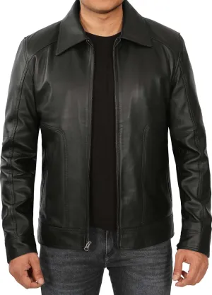 Brown Leather Jacket Men - Black Real Lambskin Mens Leather Jacket