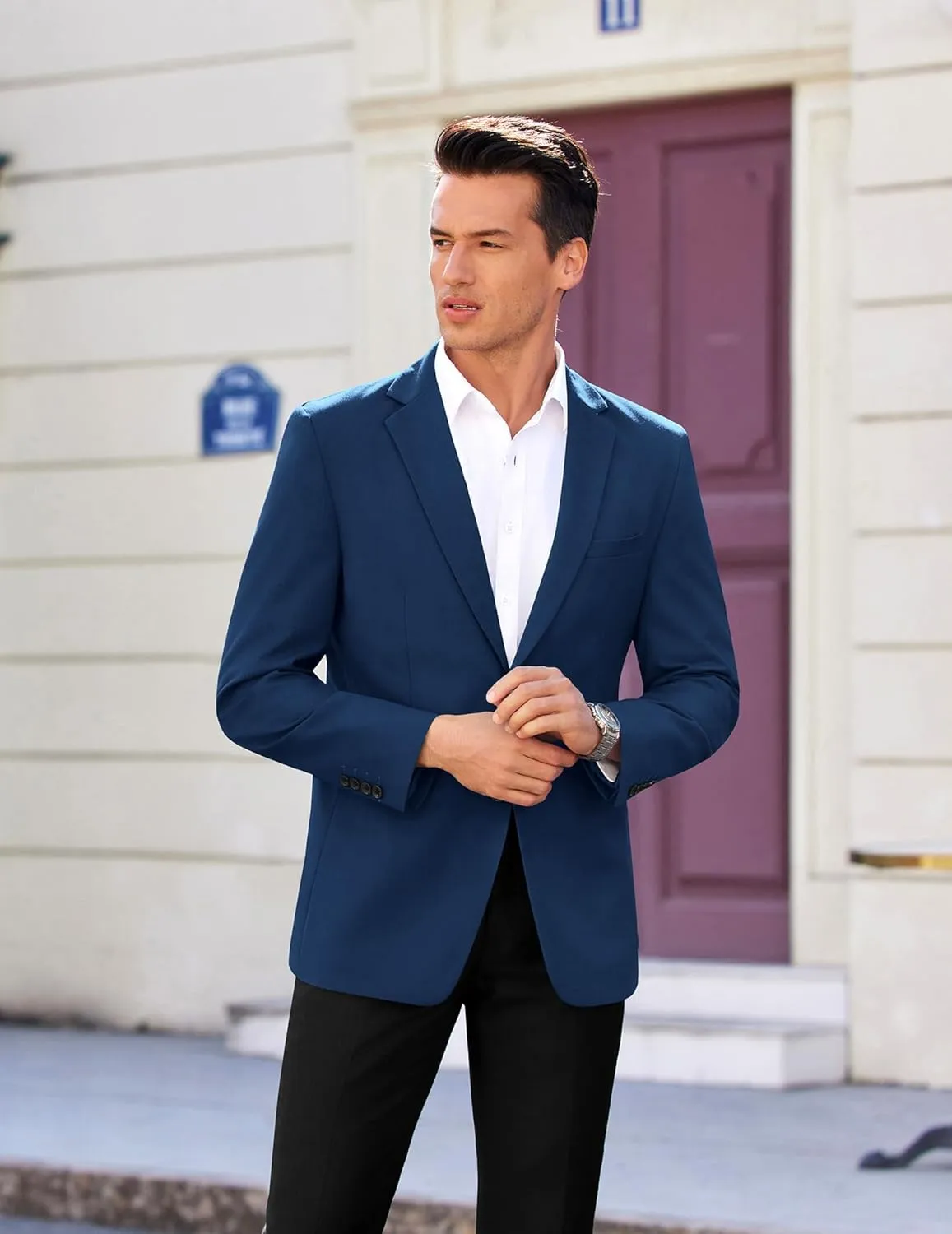 COOFANDY Mens Casual Sport Coat Slim Fit Lightweight Blazers Jacket Two Button Business Suit Jackets