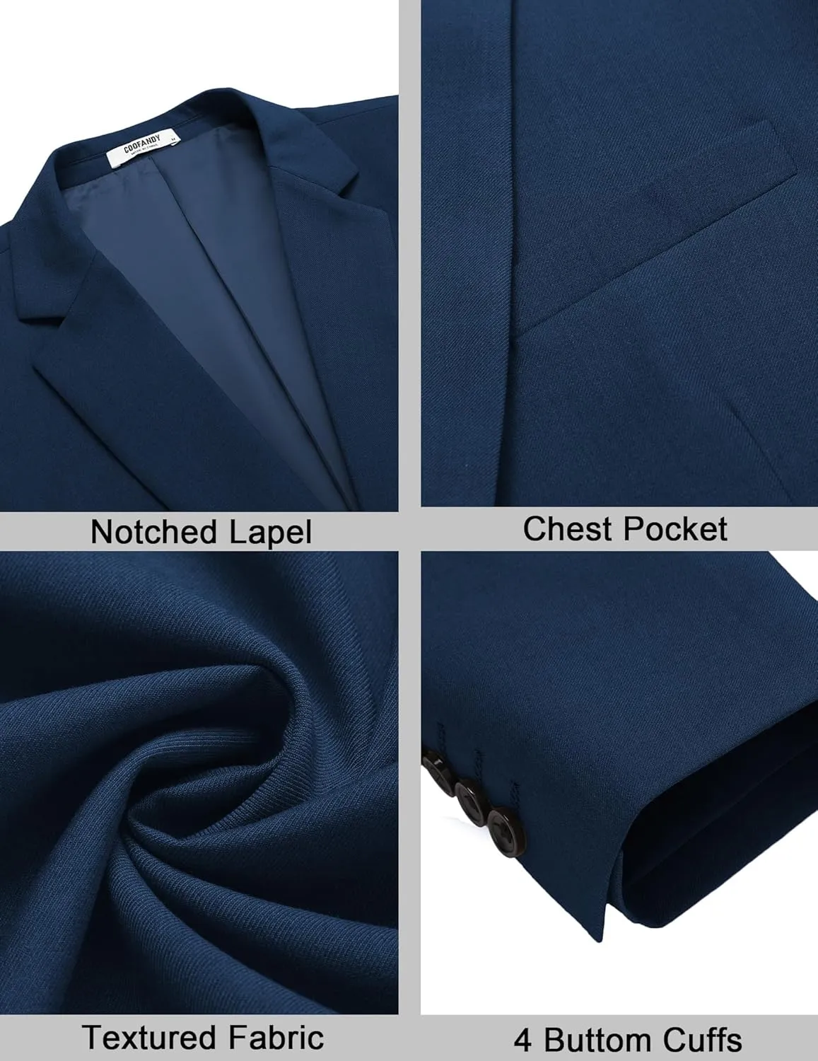COOFANDY Mens Casual Sport Coat Slim Fit Lightweight Blazers Jacket Two Button Business Suit Jackets