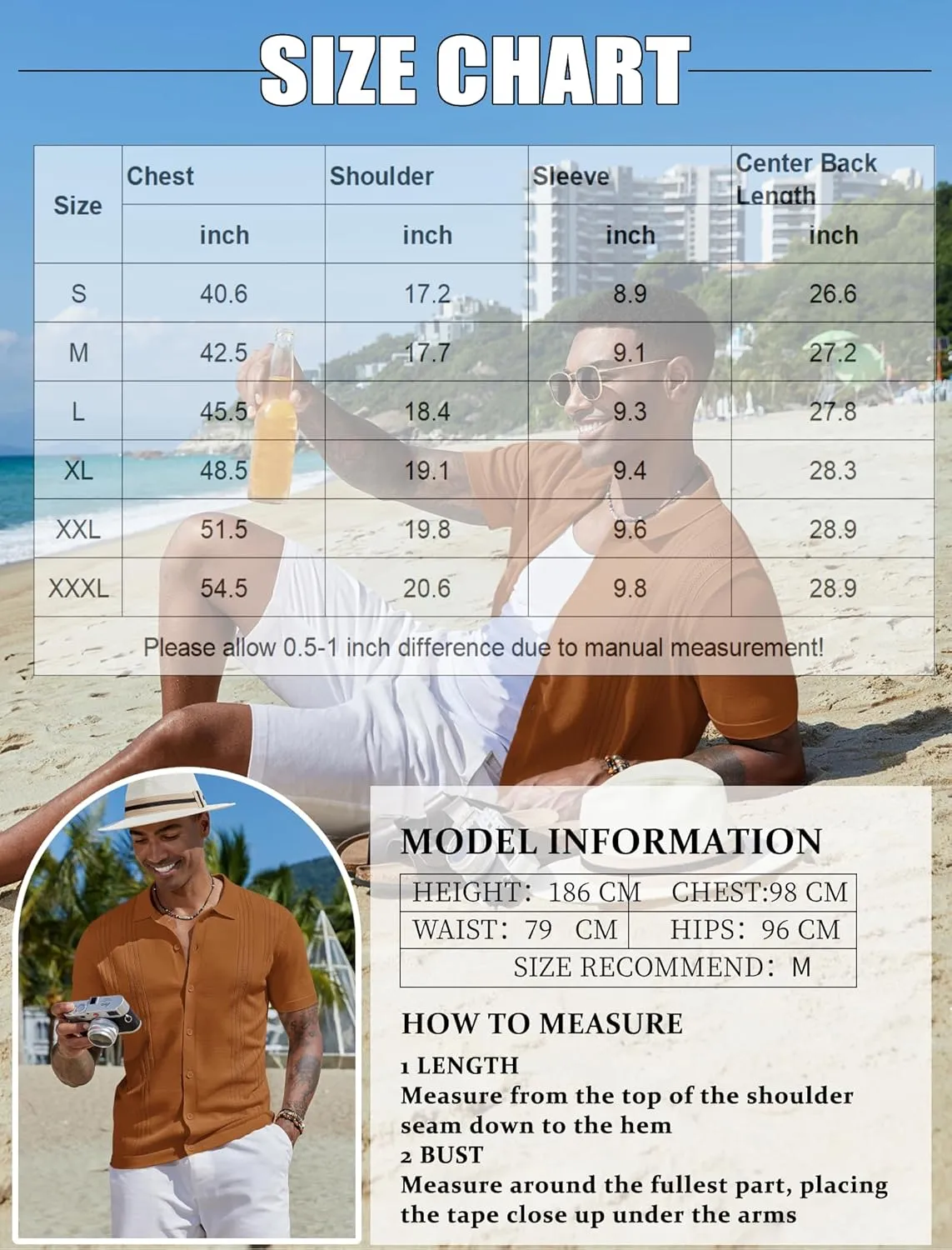 COOFANDY Men's Knit Button Down Shirt Short Sleeve Cuban Guayabera Shirts Casual Textured Polo Summer Tops