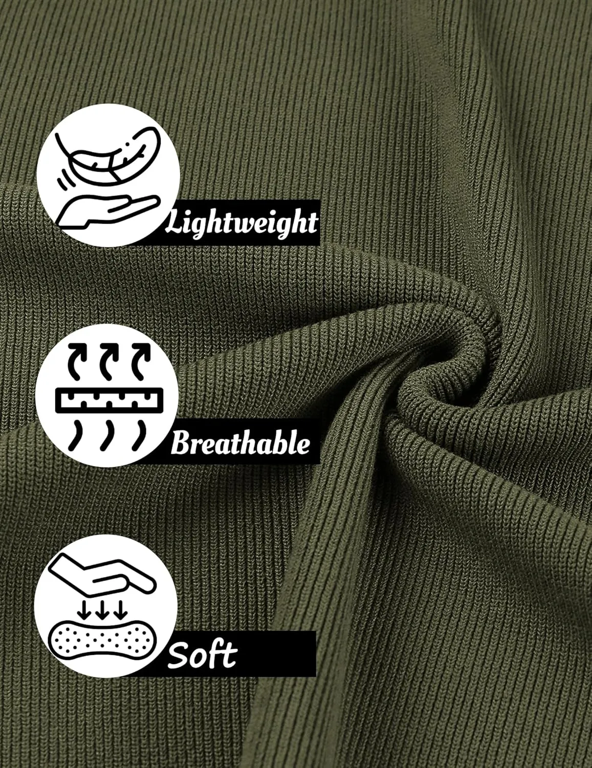COOFANDY Mens Slim Fit Knit Polo Shirts Business Lightweight Polo Sweater Casual Summer Ribbed Textured Collared T Shirt