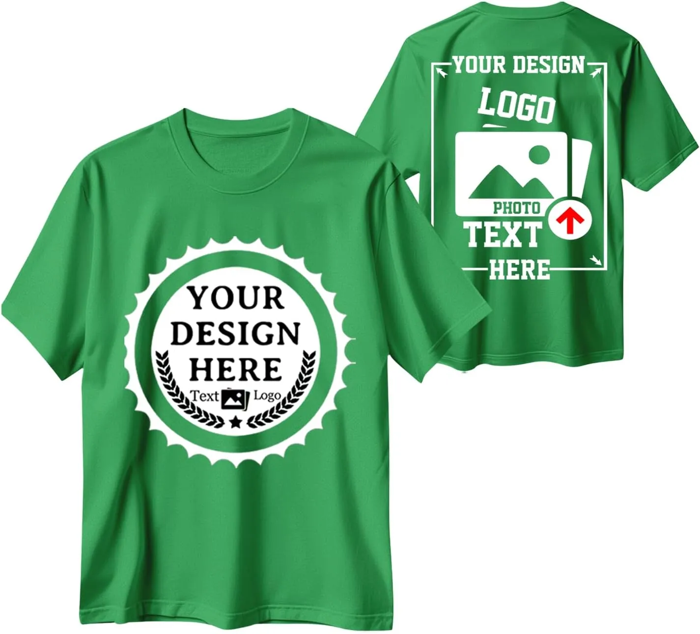Custom T Shirts Made in USA Bulk Customized T Shirts for Men Women Design Your Own Personalized Shirt Tee Gifts