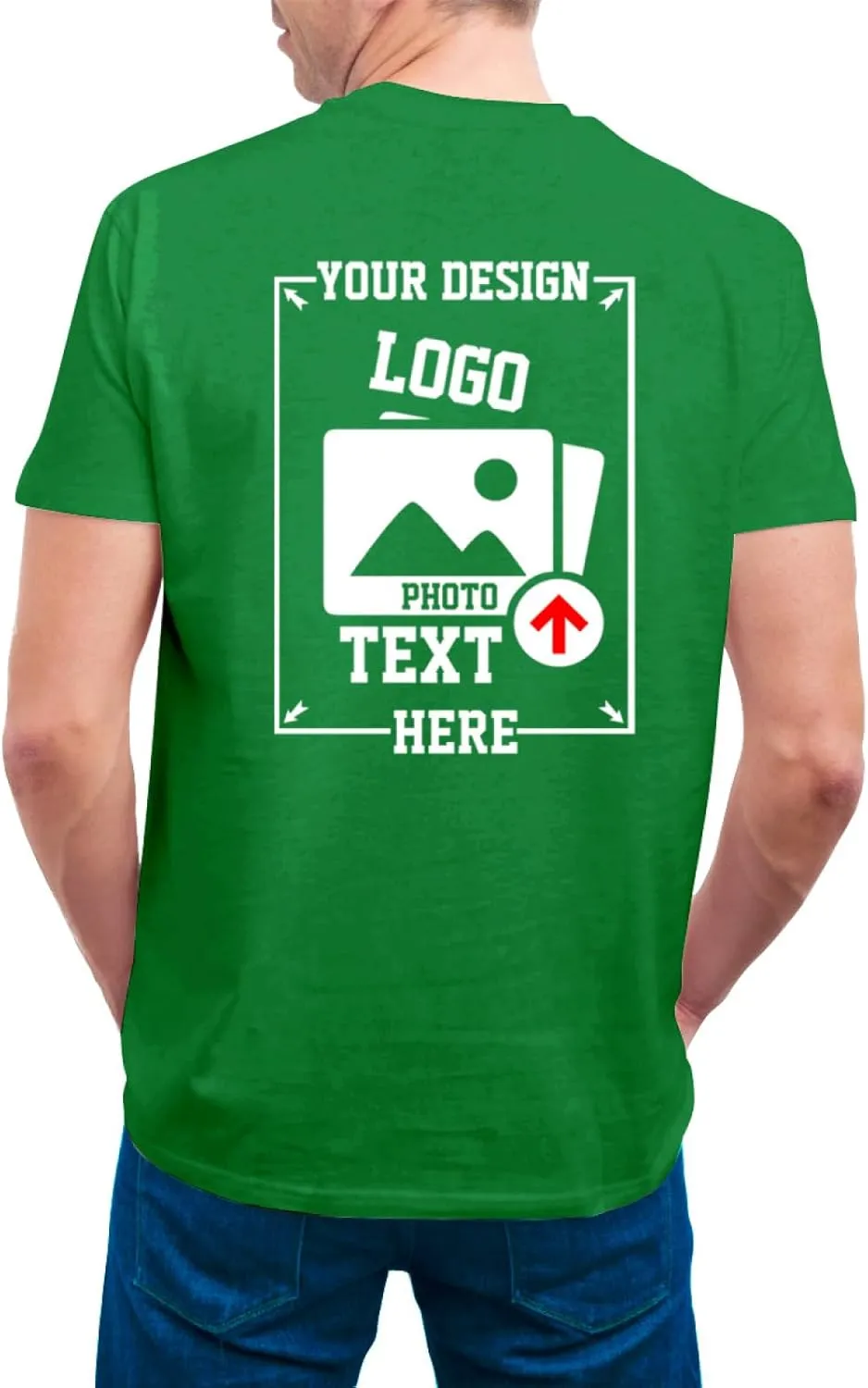 Custom T Shirts Made in USA Bulk Customized T Shirts for Men Women Design Your Own Personalized Shirt Tee Gifts