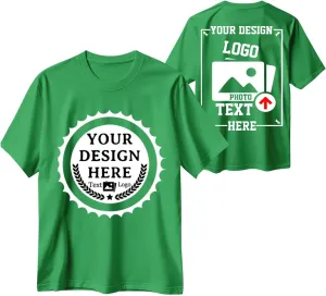 Custom T Shirts Made in USA Bulk Customized T Shirts for Men Women Design Your Own Personalized Shirt Tee Gifts