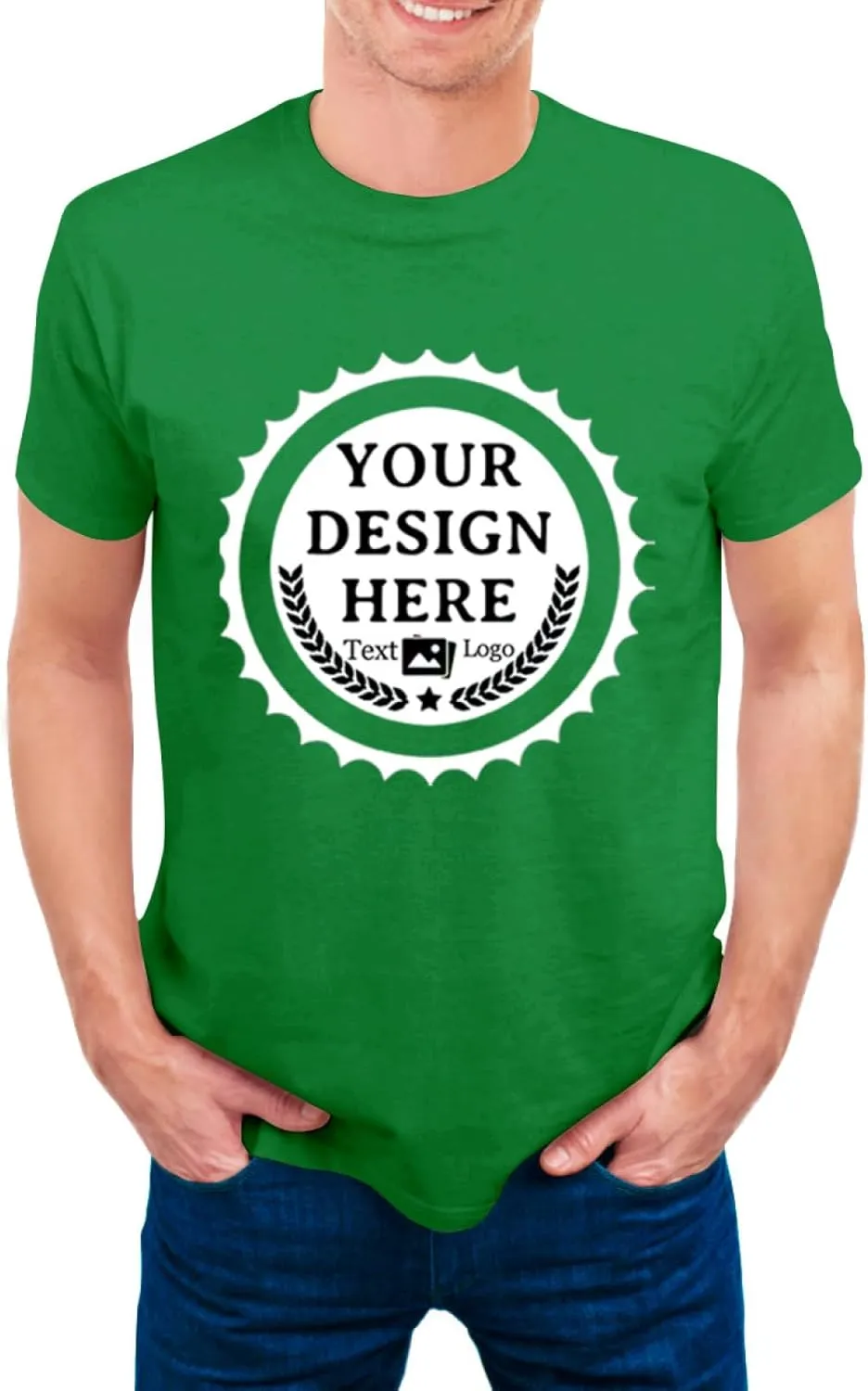 Custom T Shirts Made in USA Bulk Customized T Shirts for Men Women Design Your Own Personalized Shirt Tee Gifts