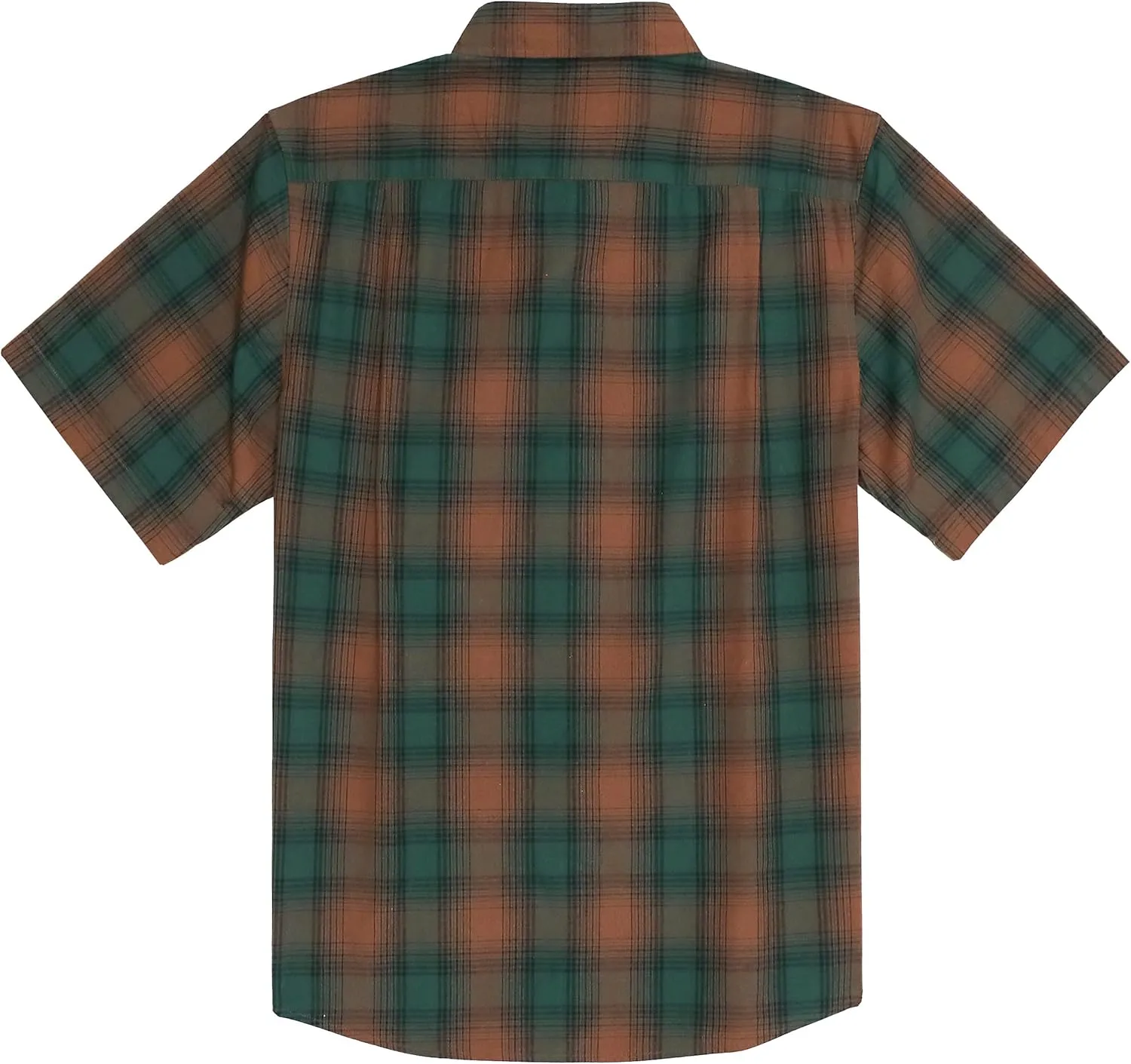 Dubinik® Mens Short Sleeve Button Down Shirts 100% Cotton Plaid Men's Casual Button-Down Shirts with Pocket
