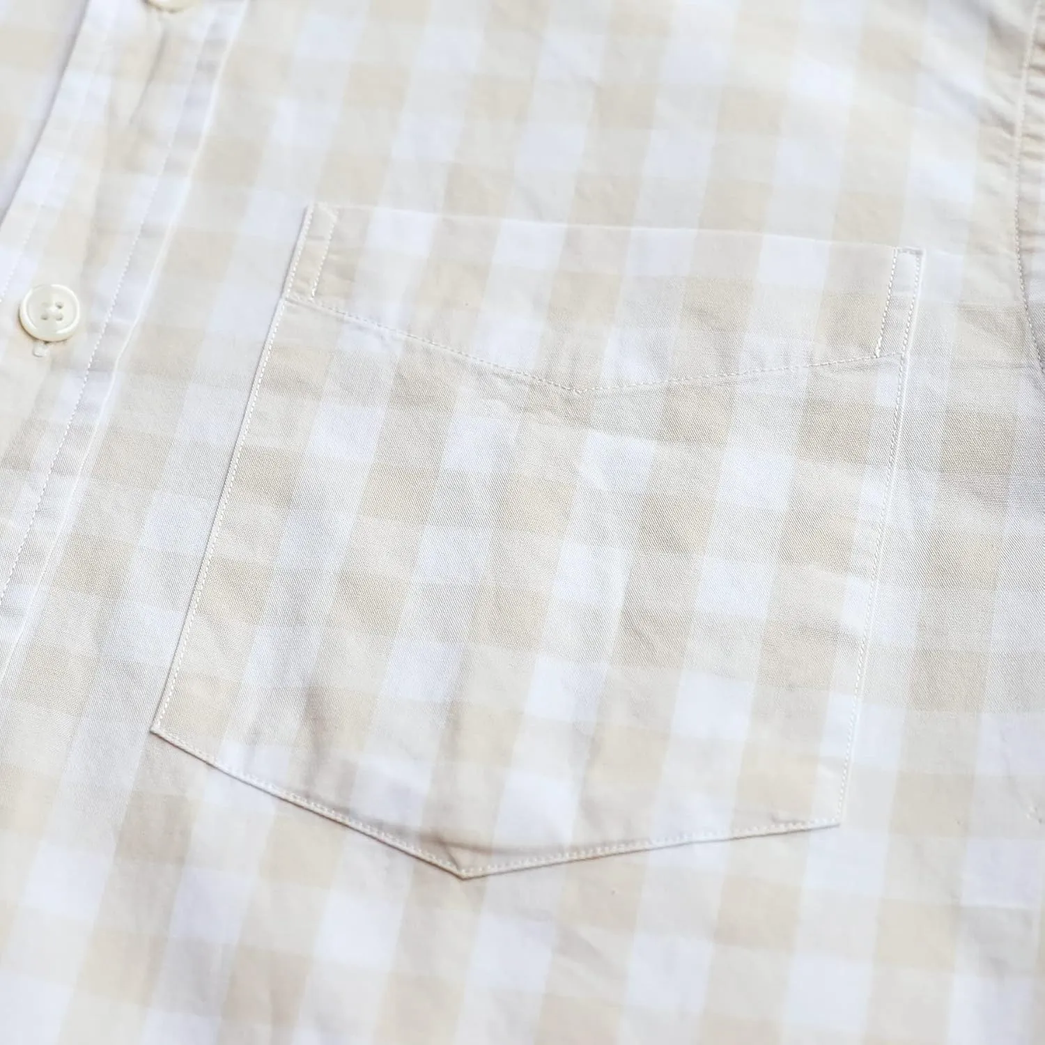 Dubinik® Mens Short Sleeve Button Down Shirts 100% Cotton Plaid Men's Casual Button-Down Shirts with Pocket