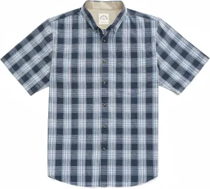 Dubinik® Mens Short Sleeve Button Down Shirts 100% Cotton Plaid Men's Casual Button-Down Shirts with Pocket