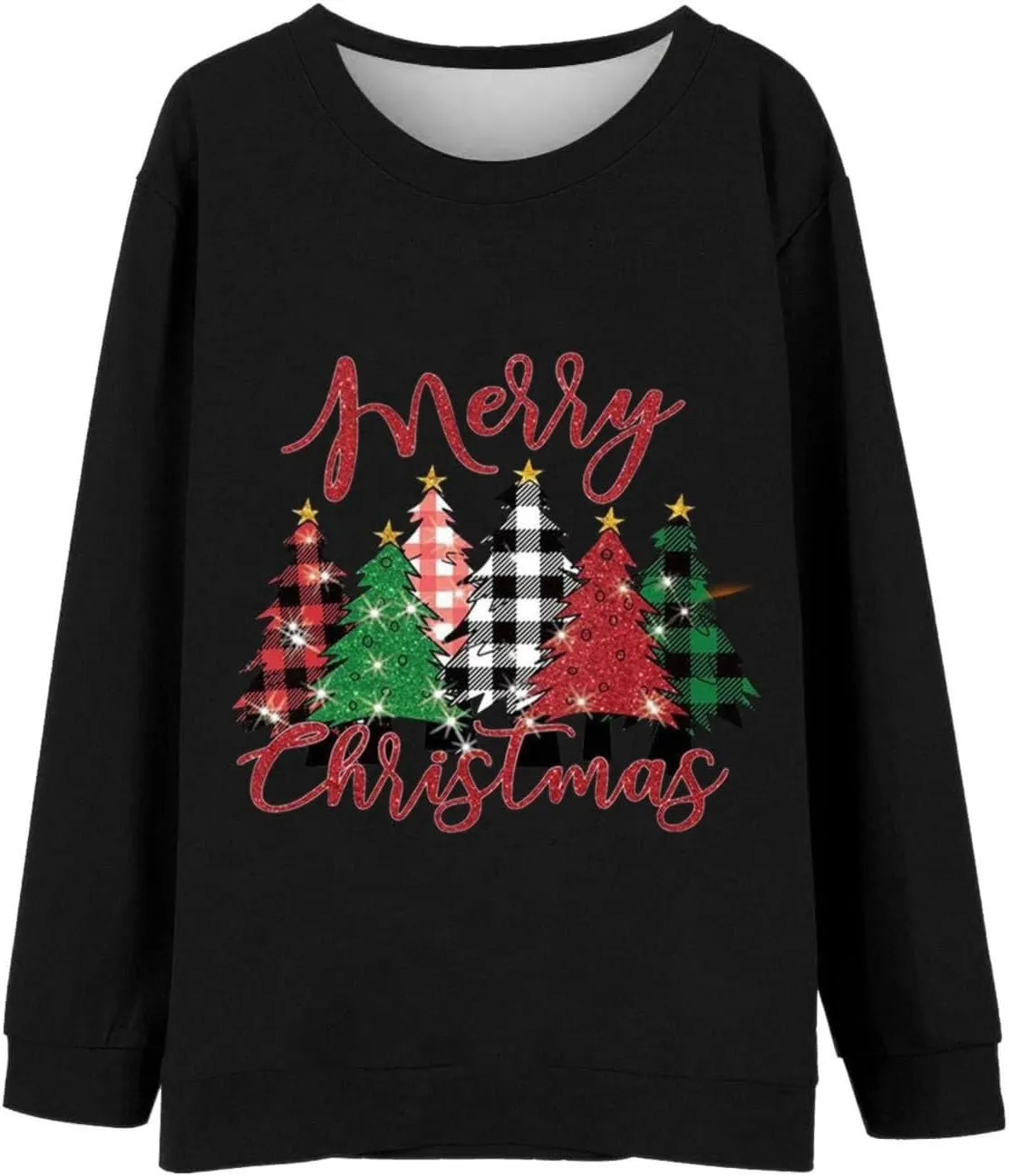 Family Matching Christmas Sweatshirts, Xmas Print Ugly Funny Jumper Long Sleeve Holiday Pullover Tops for Mom Dad Kid