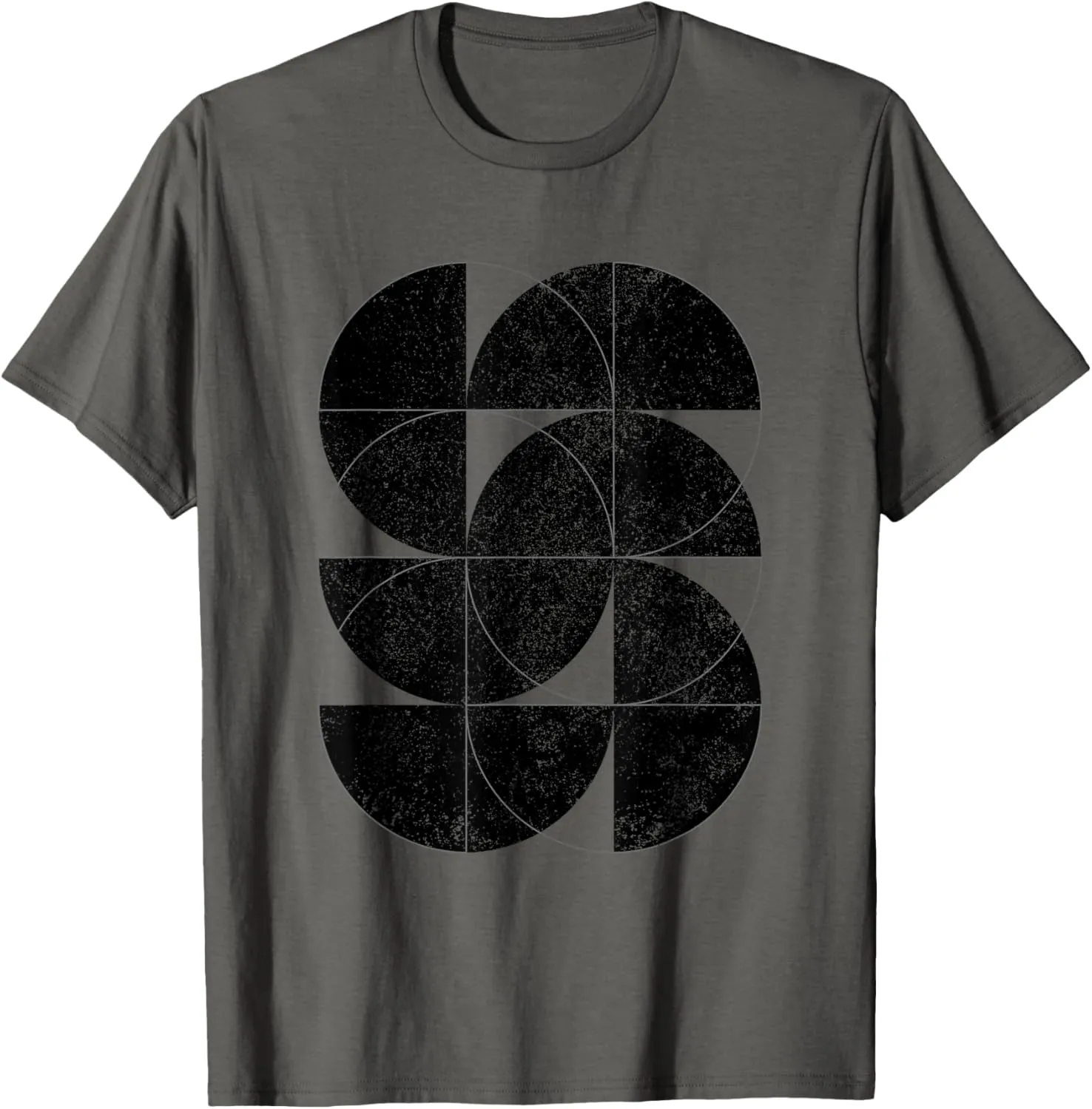 Geometric Semicircle Shapes Abstract Geometry Art Distressed T-Shirt