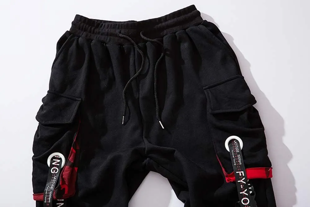 Hello MrLin Men's Jogger Pants Punk Cargo Baggy Techwear Hip Hop Harem Pants Streetwear Tactical Track Pants