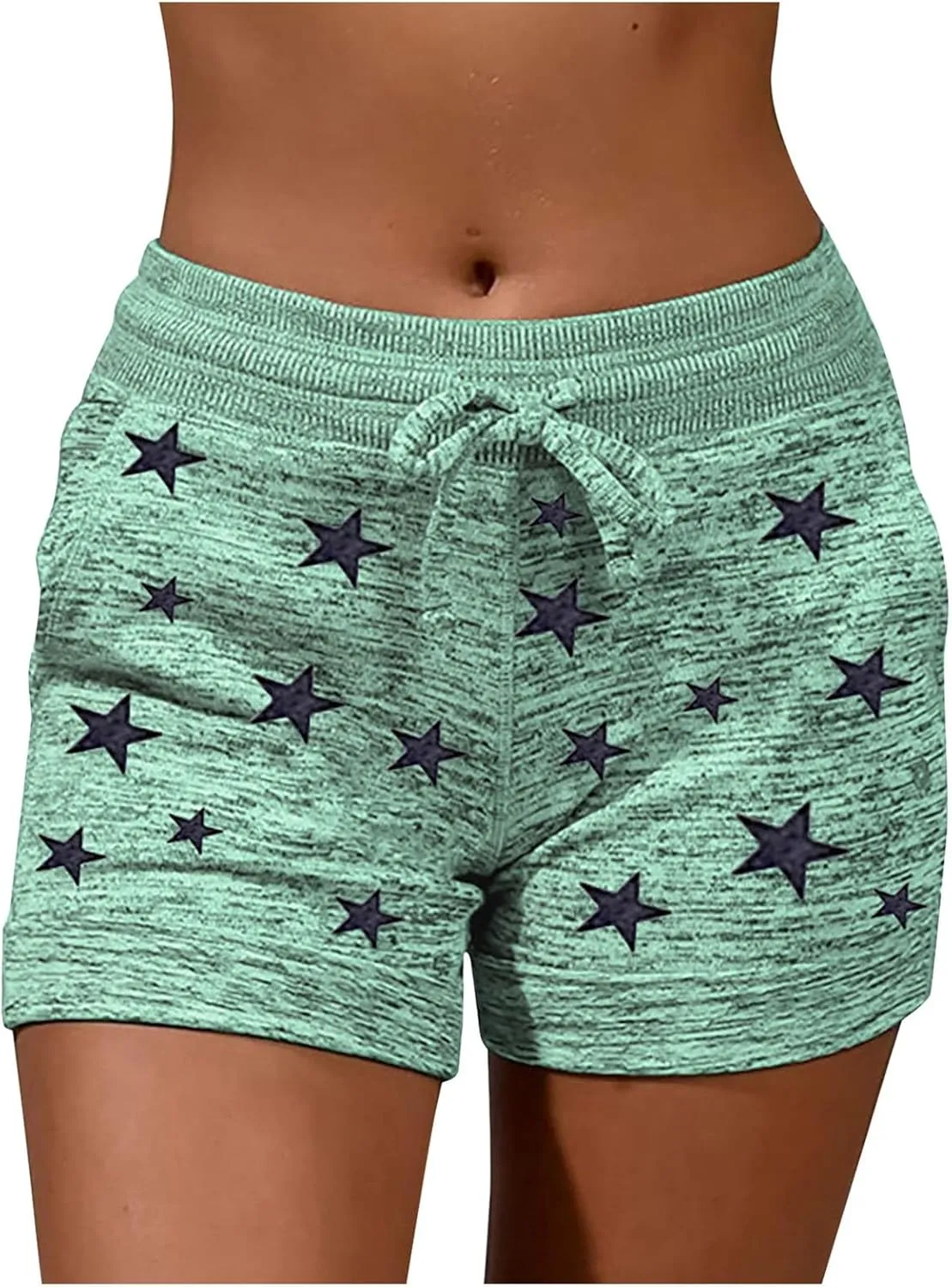 High Waisted Shorts for Women Summer Drawstring Workout Running Yoga Shorts Stretchy Comfy Casual Short Lounge Pants