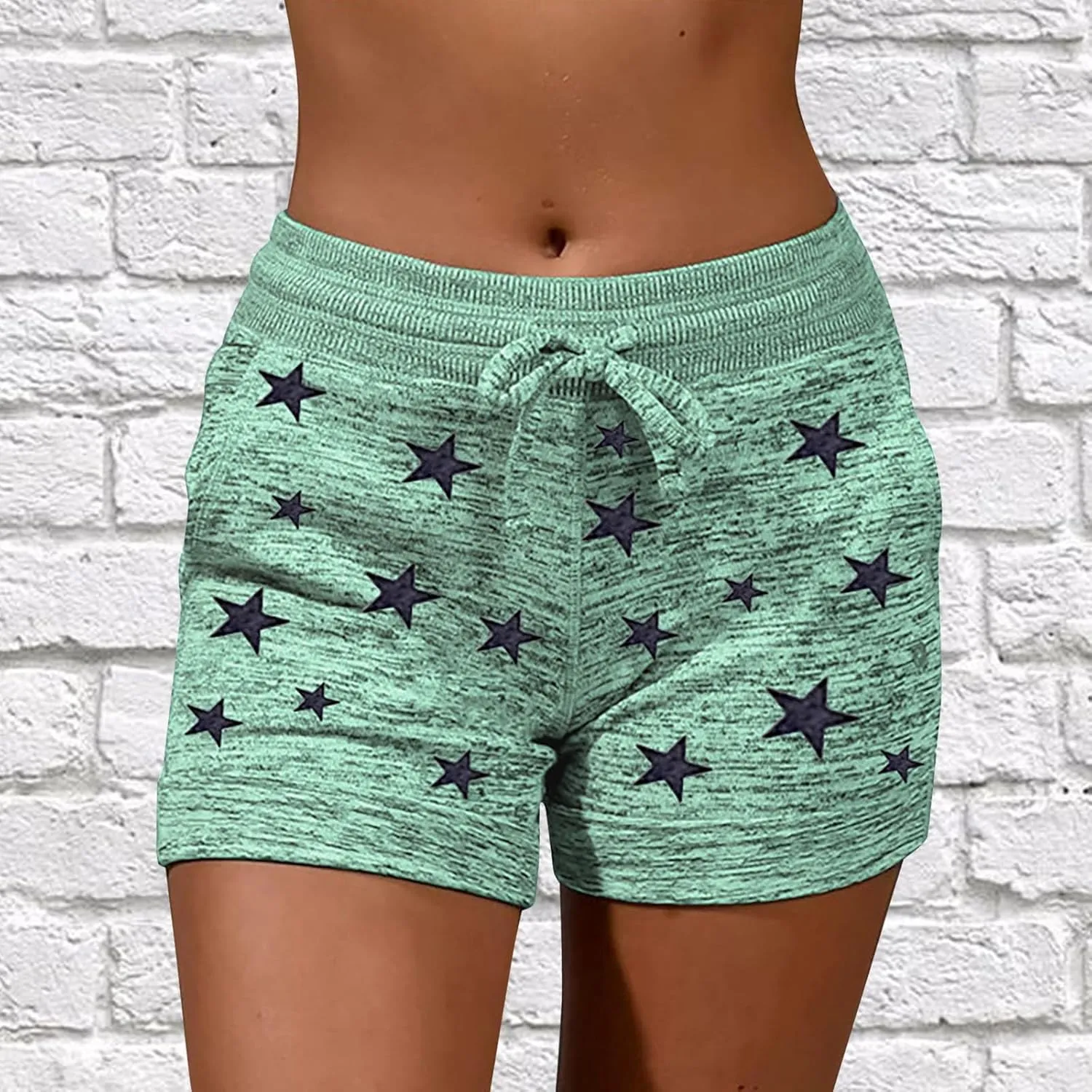 High Waisted Shorts for Women Summer Drawstring Workout Running Yoga Shorts Stretchy Comfy Casual Short Lounge Pants