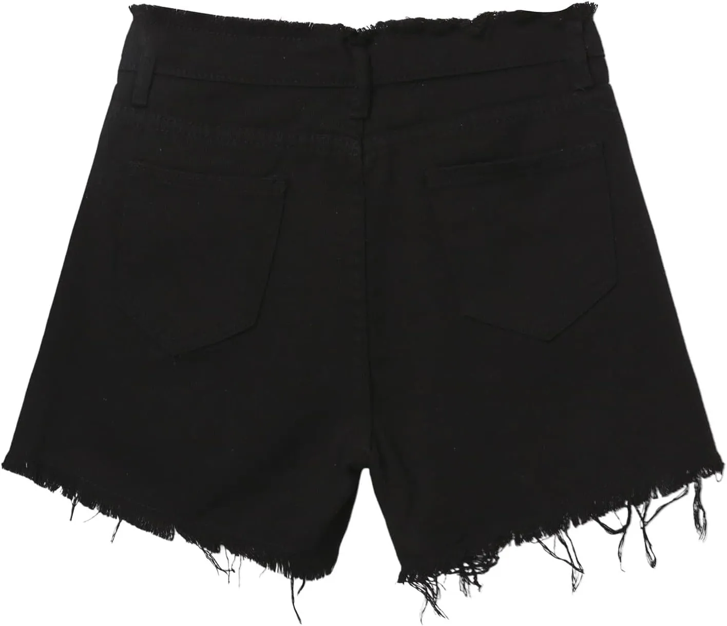 Jean Shorts for Women High Waisted Stretchy Distressed Denim Shorts Ripped Frayed Raw Hem Summer Casual Short Pants