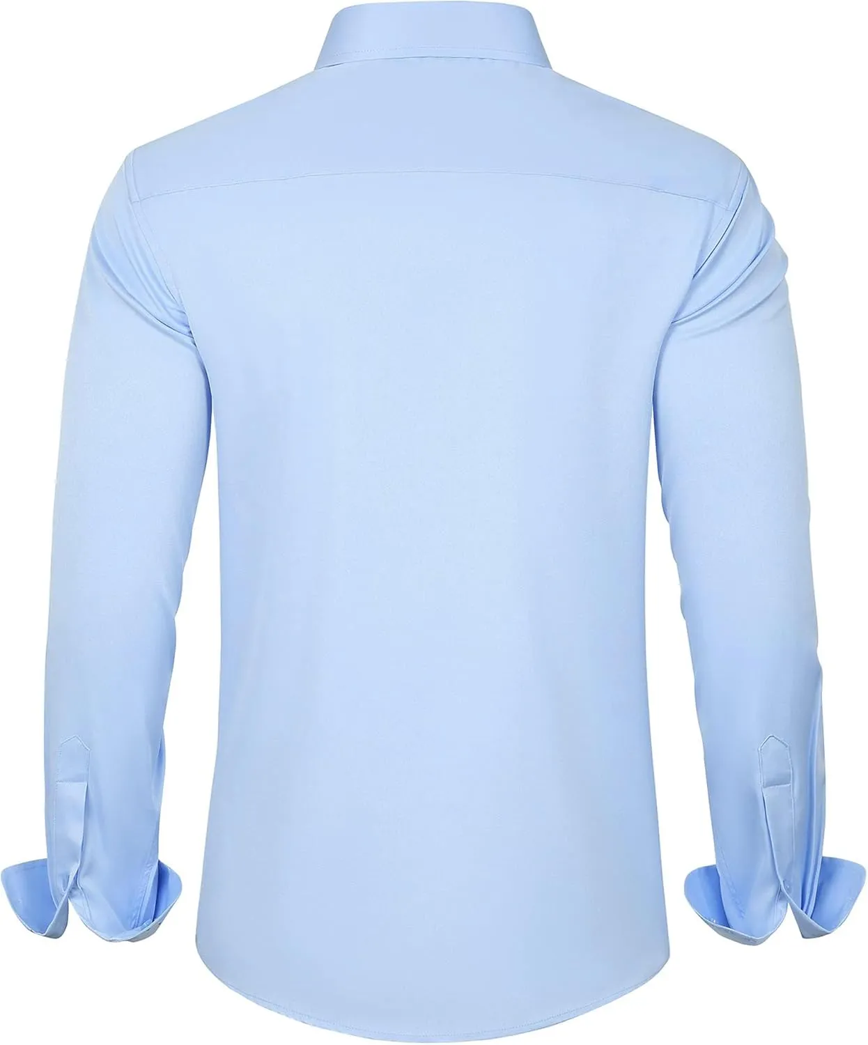 J.VER Men's Dress Shirts Solid Long Sleeve Stretch Wrinkle-Free Formal Shirt Business Casual Button Down Shirts