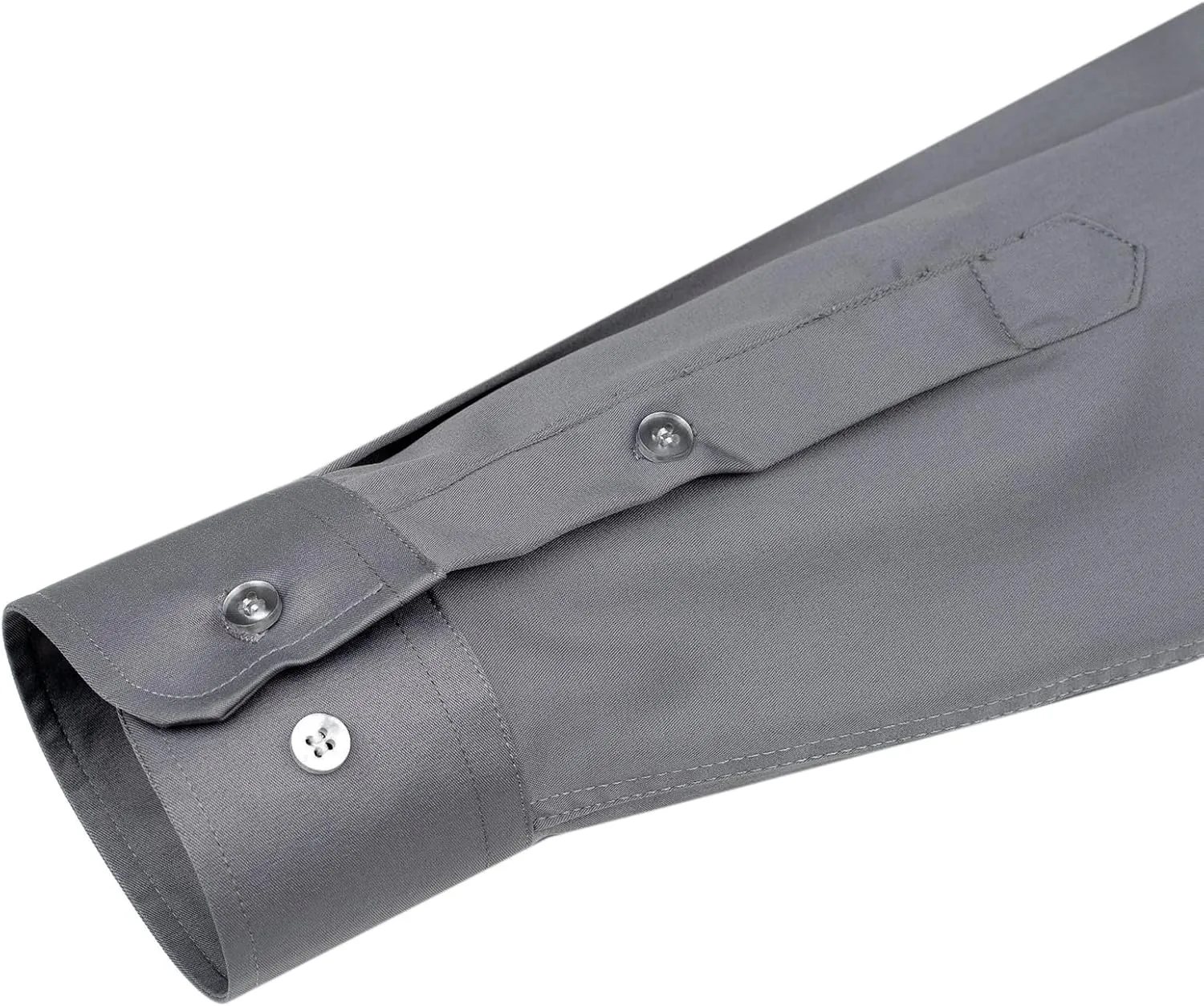 J.VER Men's Dress Shirts Solid Long Sleeve Stretch Wrinkle-Free Formal Shirt Business Casual Button Down Shirts