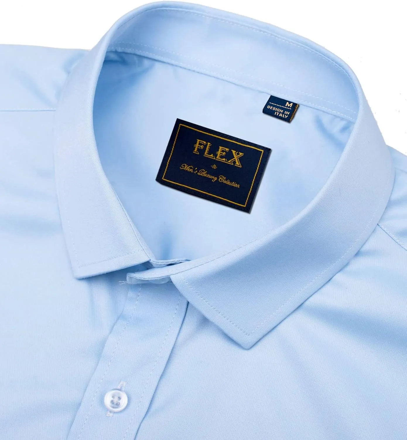 J.VER Men's Dress Shirts Solid Long Sleeve Stretch Wrinkle-Free Formal Shirt Business Casual Button Down Shirts