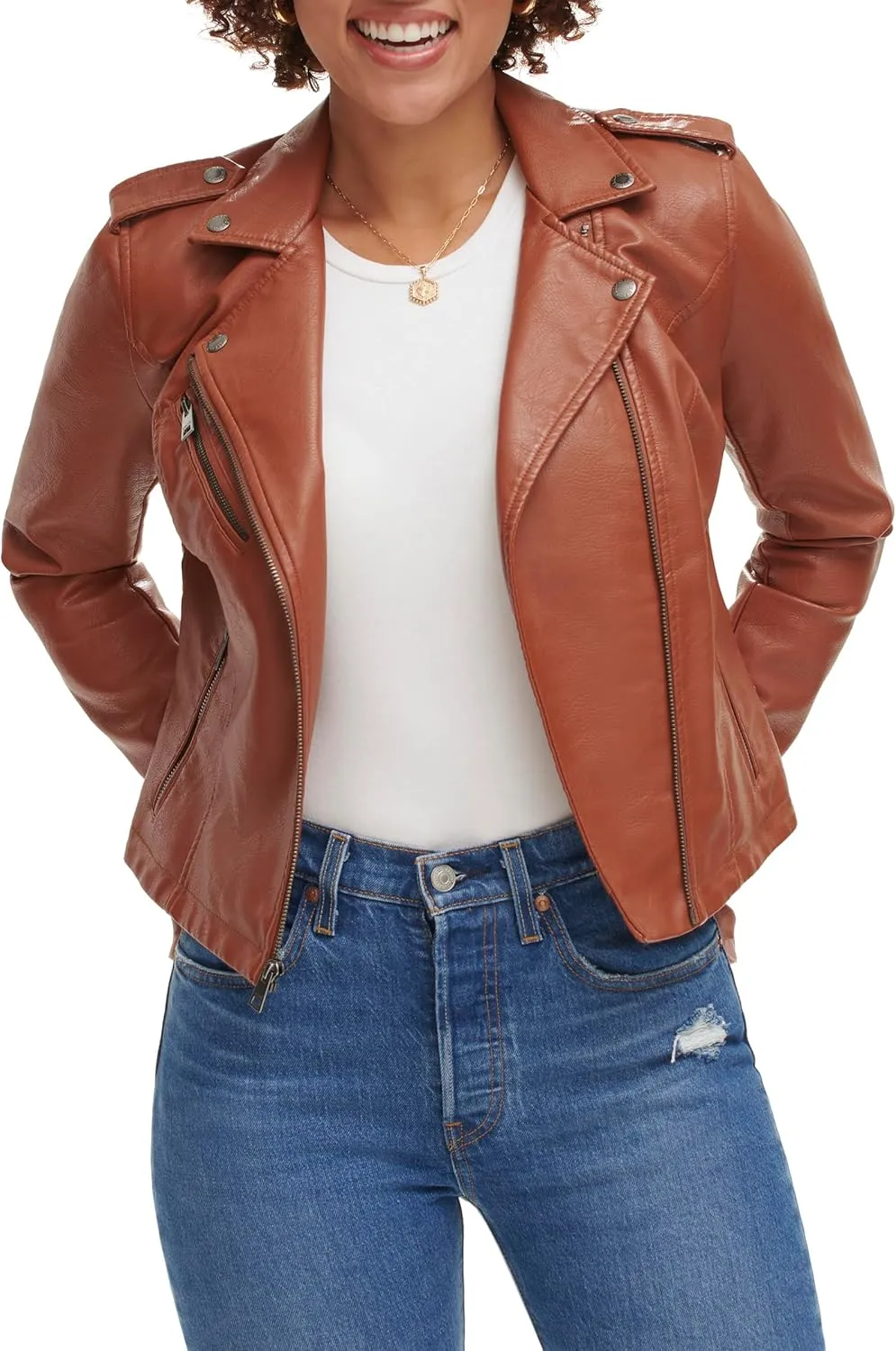 Levi's Women's The Classic Faux Leather Moto Jacket (Regular & Plus Size)