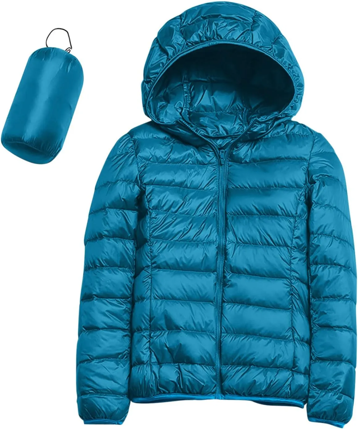 Lightweight Jacket for Women Short Button Down Hooded Jackets Trendy Slim Fit Bubble Coat Winter Warm Puffer Outwear