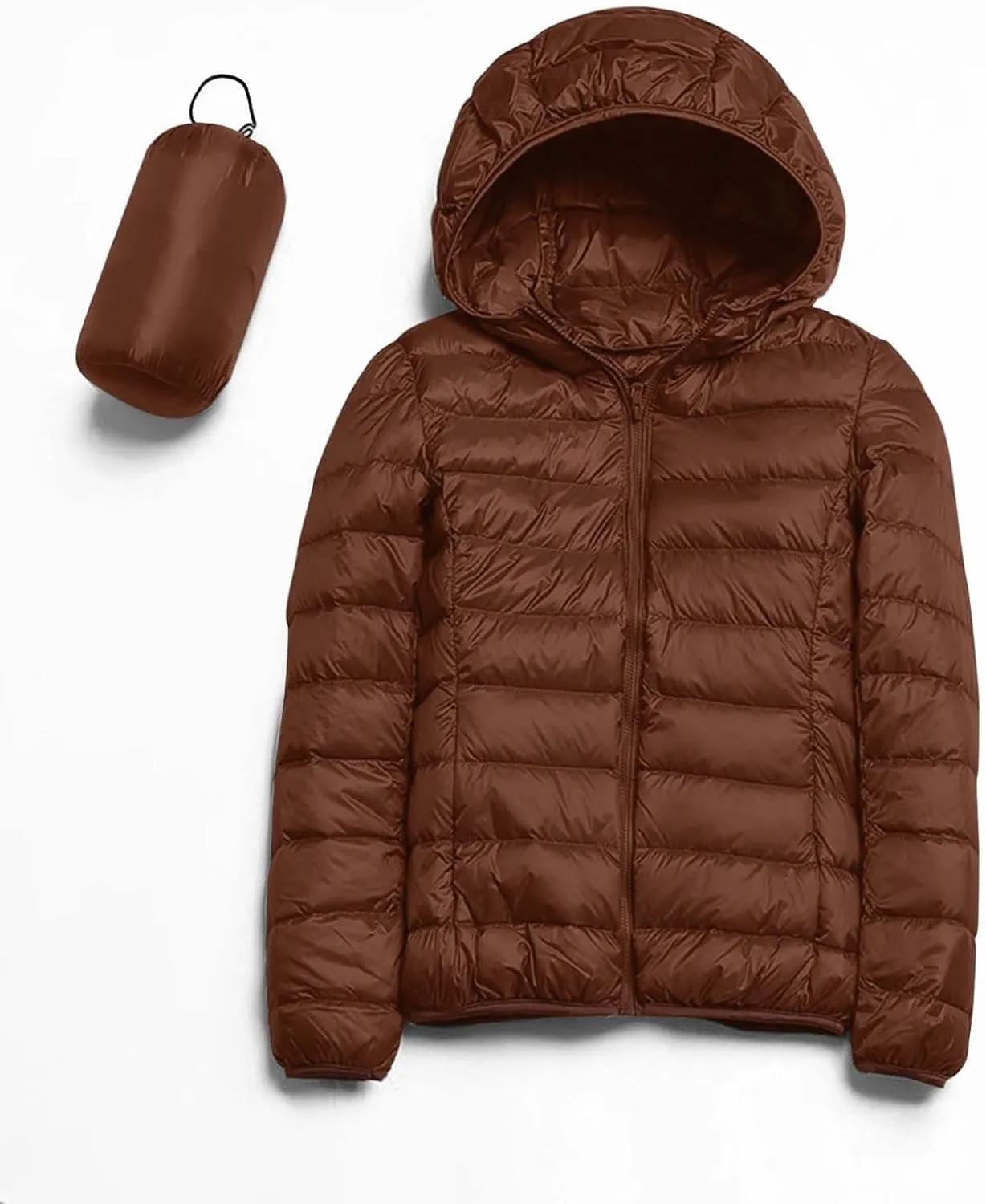Lightweight Jacket for Women Short Button Down Hooded Jackets Trendy Slim Fit Bubble Coat Winter Warm Puffer Outwear