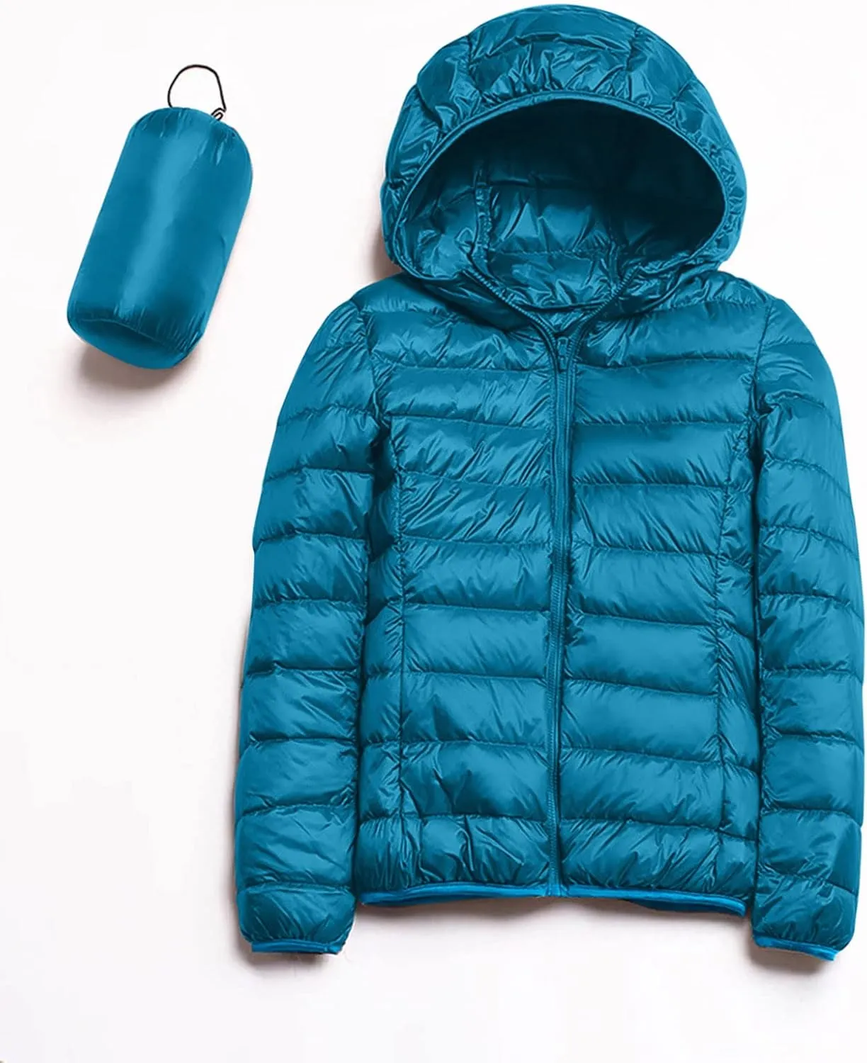 Lightweight Jacket for Women Short Button Down Hooded Jackets Trendy Slim Fit Bubble Coat Winter Warm Puffer Outwear