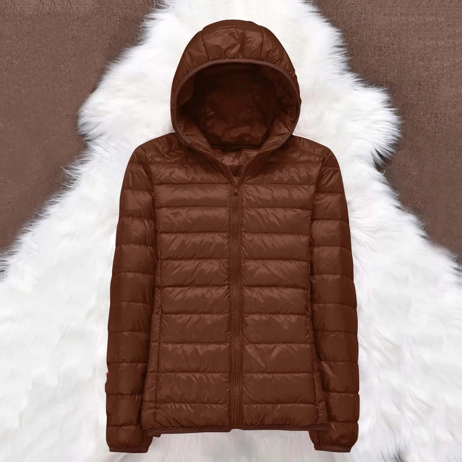 Lightweight Jacket for Women Short Button Down Hooded Jackets Trendy Slim Fit Bubble Coat Winter Warm Puffer Outwear