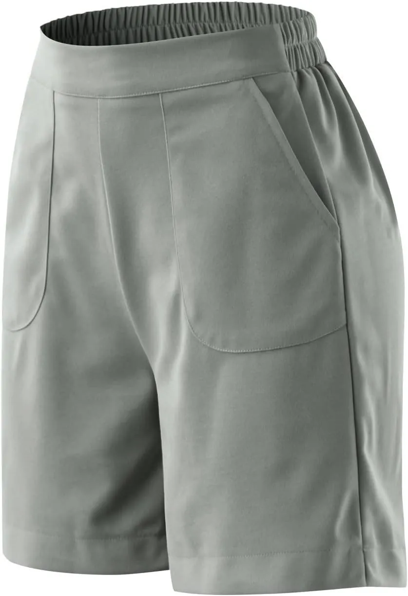 Linen Shorts for Women Casual High Waisted Comfy Shorts Summer Baggy Trendy Short Pants Pockets Beach Vacation Outfit