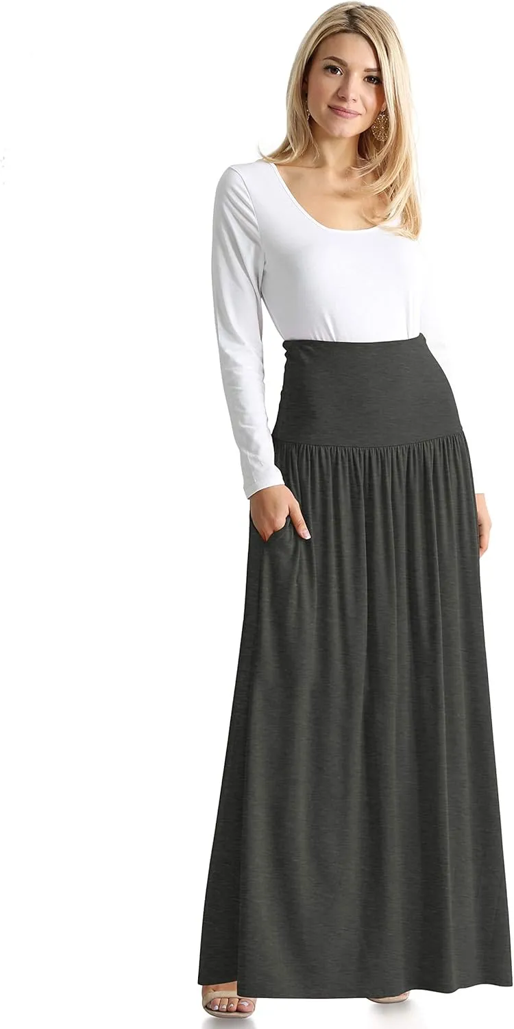 Maxi Skirts for Women Ankle Length Skirt Casual Long Skirt High Waisted Maxi Skirt Reg and Plus Size Skirt Long Skirt