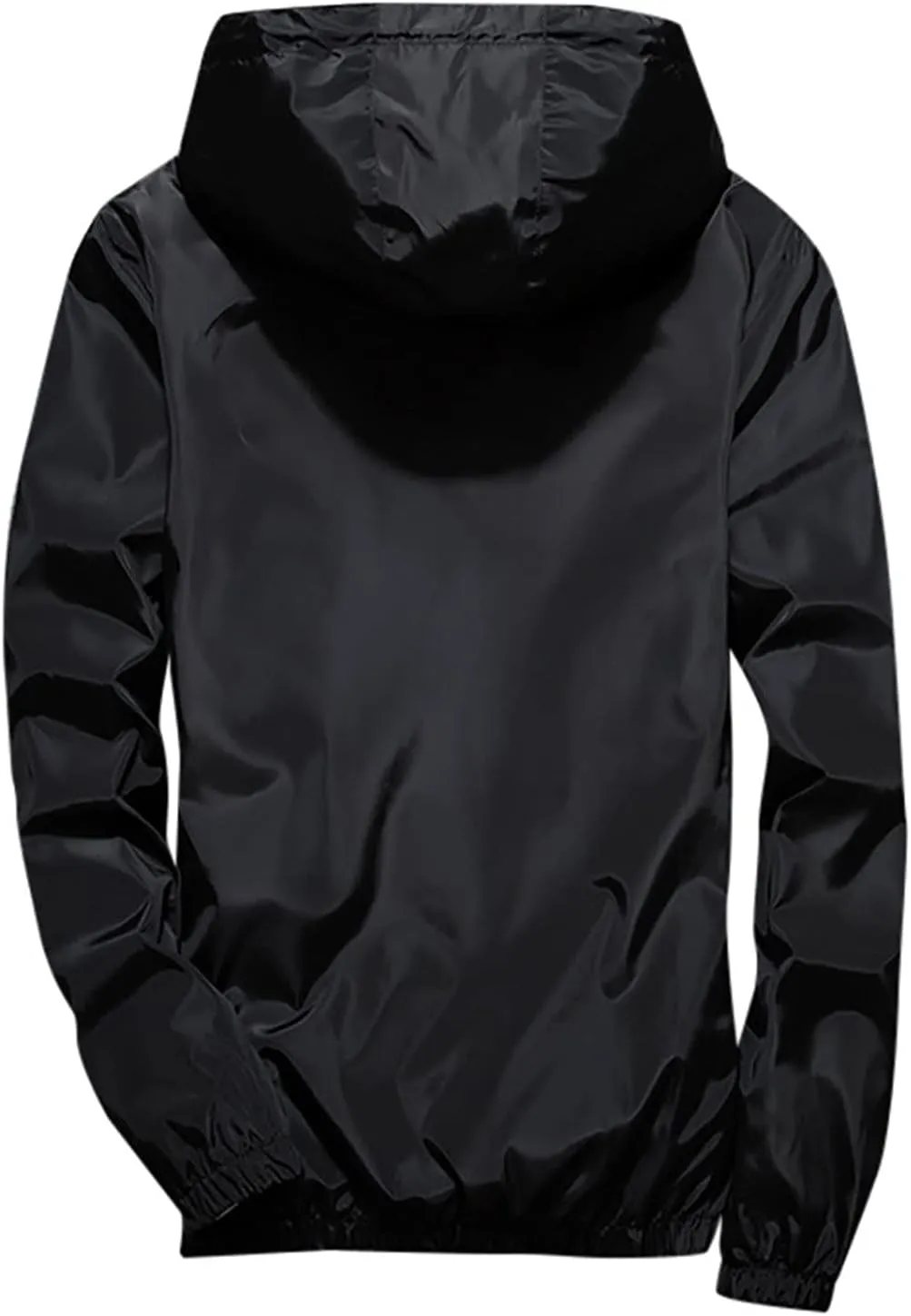 Men Lightweight Waterproof Jackets,Mens Windbreaker with Hood Outdoor Raincoat for Hiking Running Travel Zip Hoodies