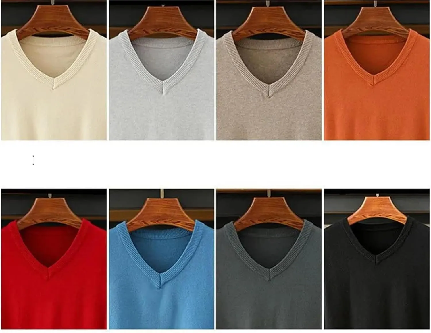 Men's Cashmere Knitted Vest Casual V-Neck Sleeveless Sweaters Jumper Tops