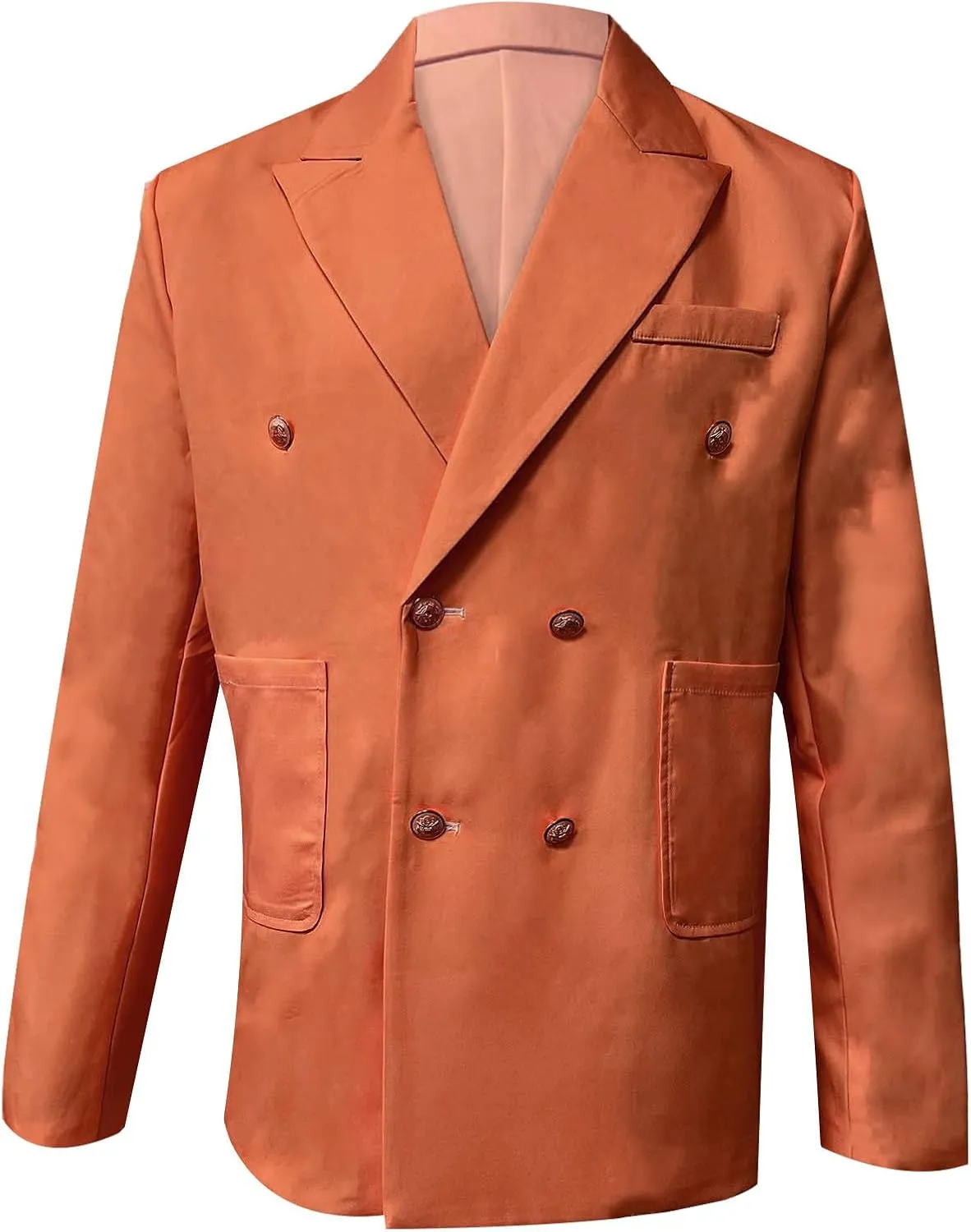 Mens Casual Business Office Work Blazers Sport Coat Long Sleeve Open Front Double Breasted Wedding Party Suit Jackets