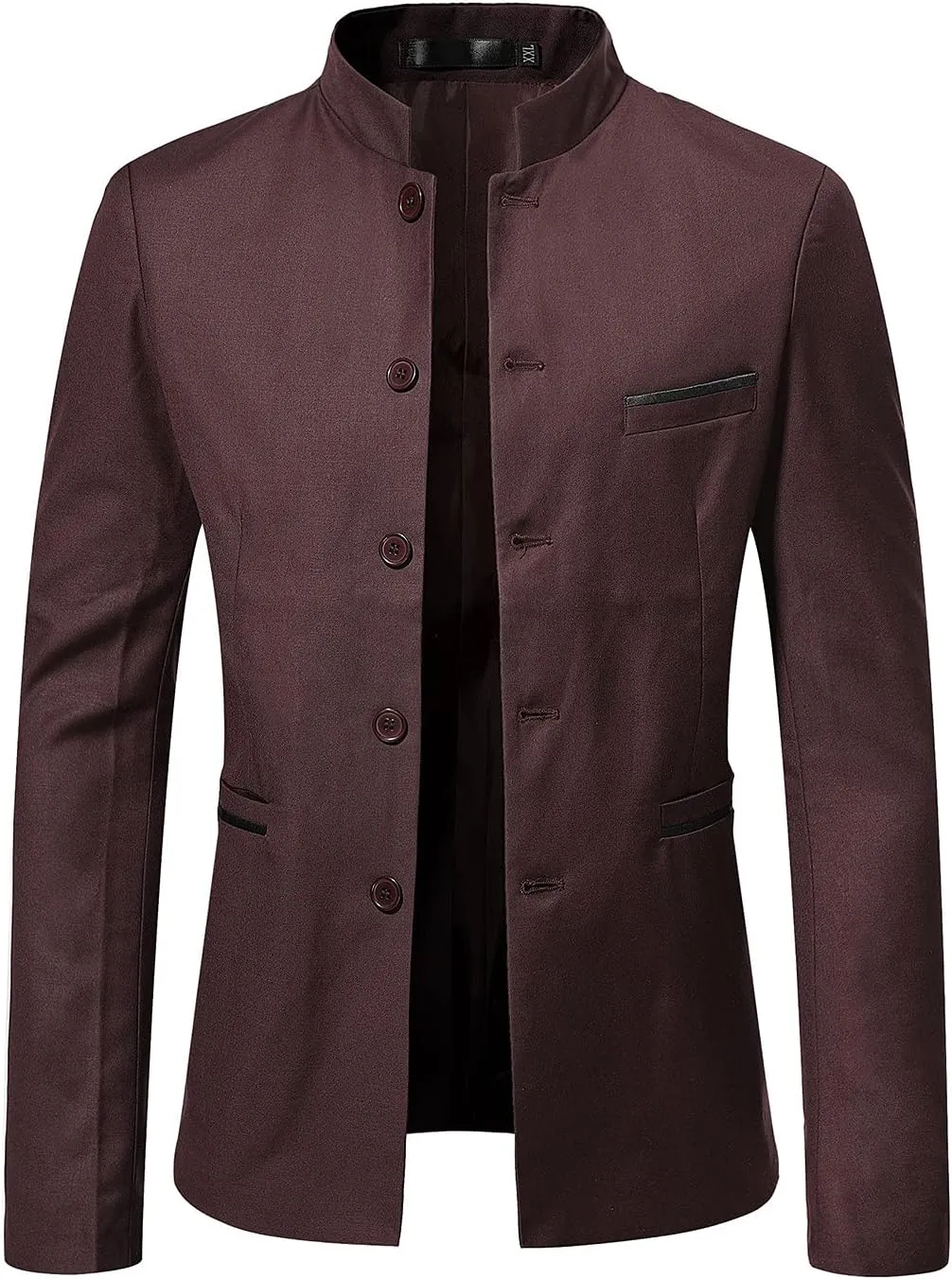 Men's Classic Fit Plaid Casual Blazer Jacket Notched Lapel Two Button Suits Coats Striped Business Blazers Coat