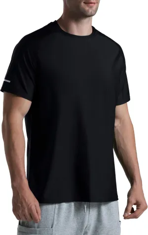 Men's Cooling Ice Silk Running Shirts Quick Dry Short Sleeve Athletic Gym T-Shirts UPF 50  Outdoor Workout Tshirts