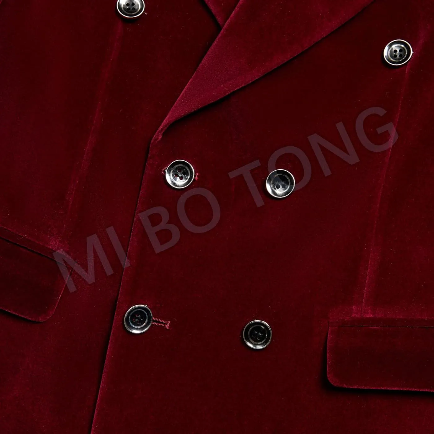 Mens Double Breasted Velvet Blazer Jacket Notch Lapel Dinner Coat Wedding Party Tuxedos Jacket Casual Wear