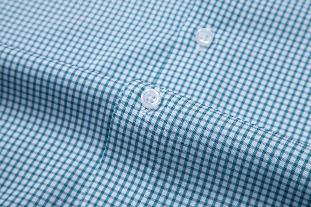 Mens Dress Shirts Stretch Long Sleeve Button Down Shirts Print Regular Fit Casual Busines Shirt