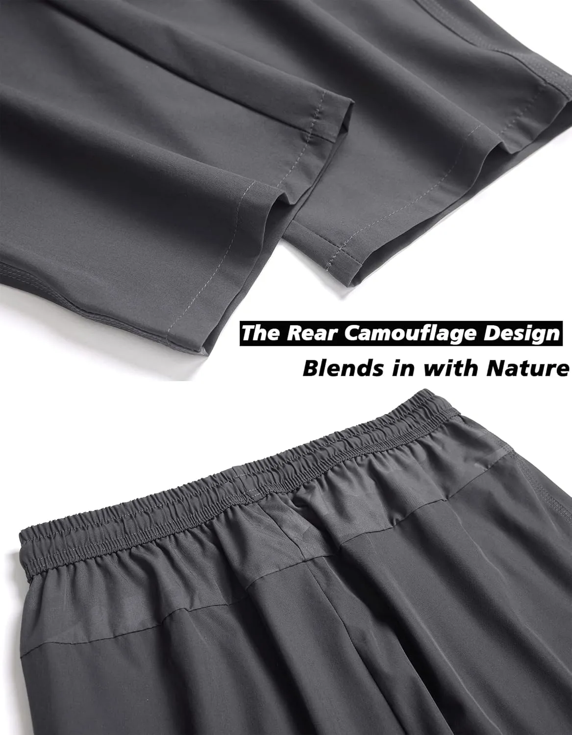 Men's Lightweight Quick Dry Hiking Running Pants Outdoor Sports Breathable Zipper Pockets Athletic Work Pants
