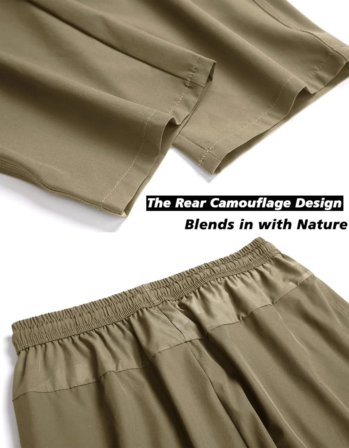 Men's Lightweight Quick Dry Hiking Running Pants Outdoor Sports Breathable Zipper Pockets Athletic Work Pants