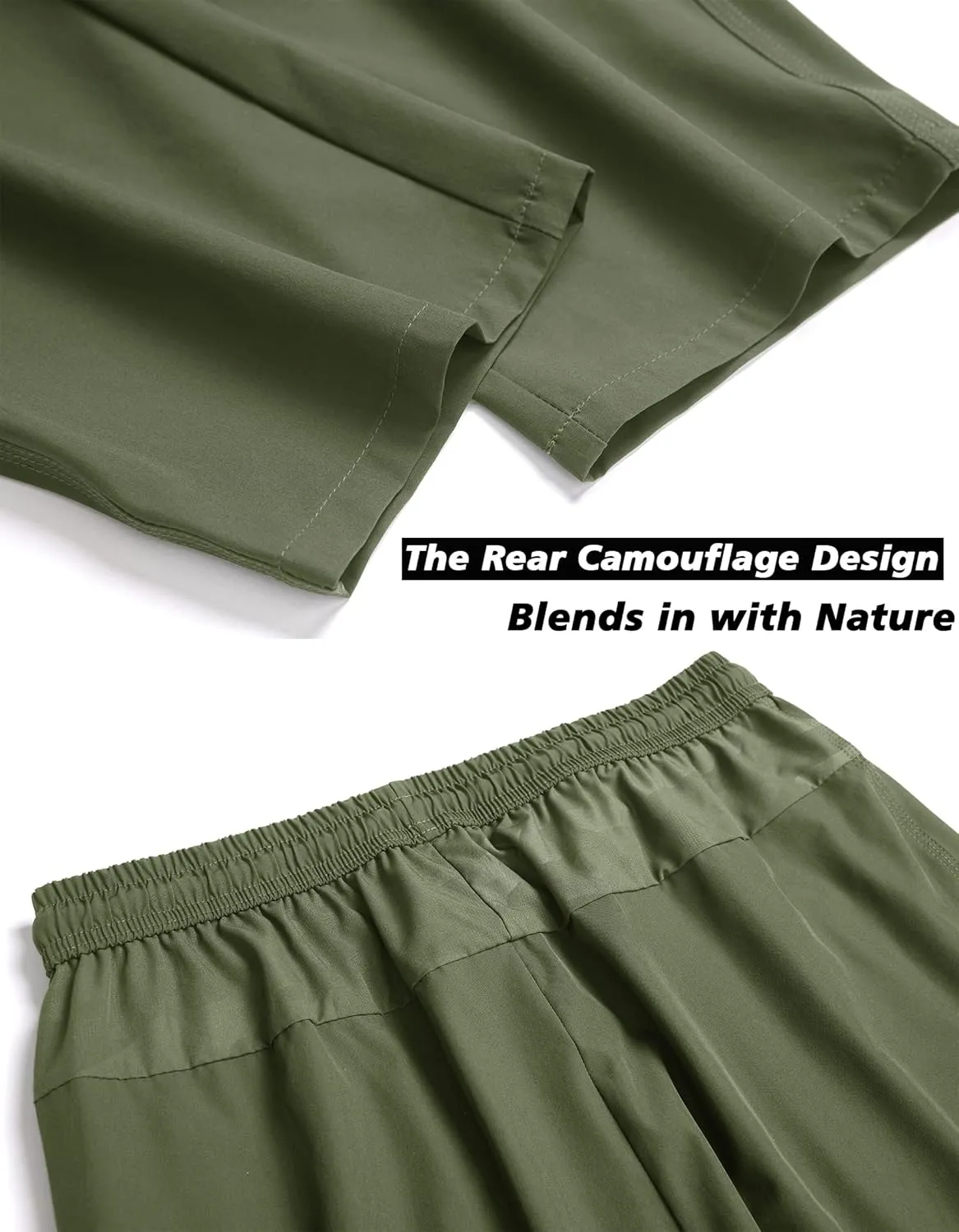 Men's Lightweight Quick Dry Hiking Running Pants Outdoor Sports Breathable Zipper Pockets Athletic Work Pants