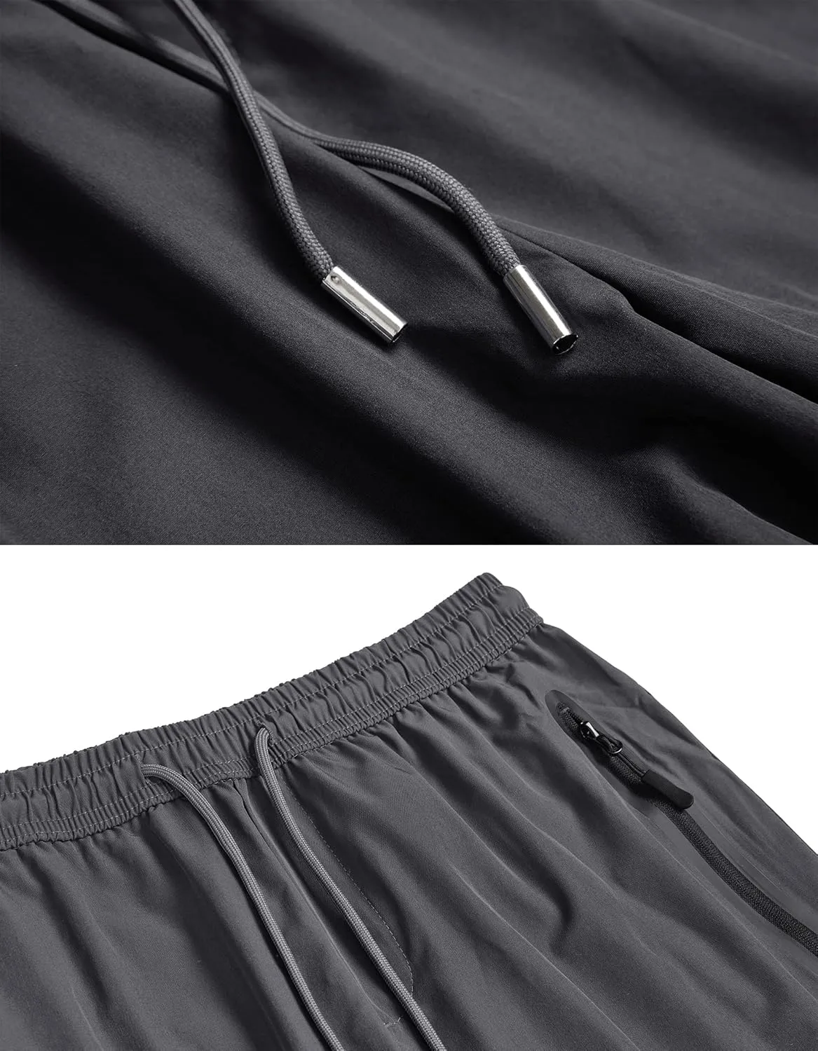 Men's Lightweight Quick Dry Hiking Running Pants Outdoor Sports Breathable Zipper Pockets Athletic Work Pants