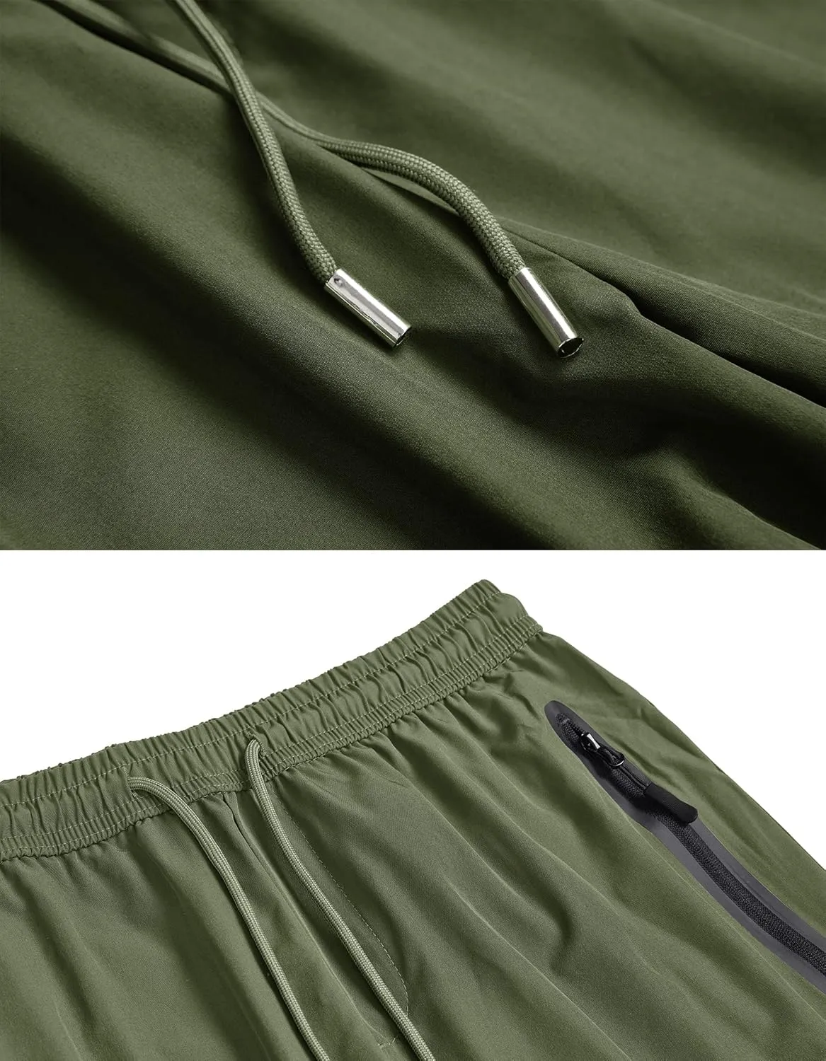 Men's Lightweight Quick Dry Hiking Running Pants Outdoor Sports Breathable Zipper Pockets Athletic Work Pants