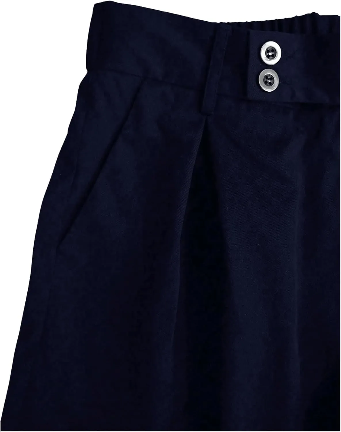 Milumia Men's Pleat Front Wide Leg Long Pants Button Loose Casual Pants