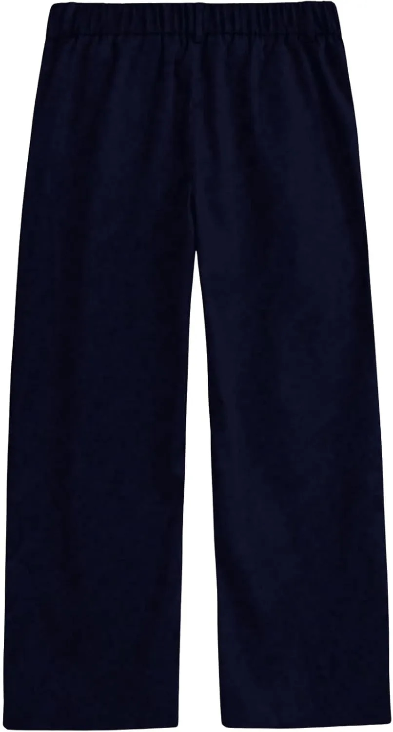 Milumia Men's Pleat Front Wide Leg Long Pants Button Loose Casual Pants